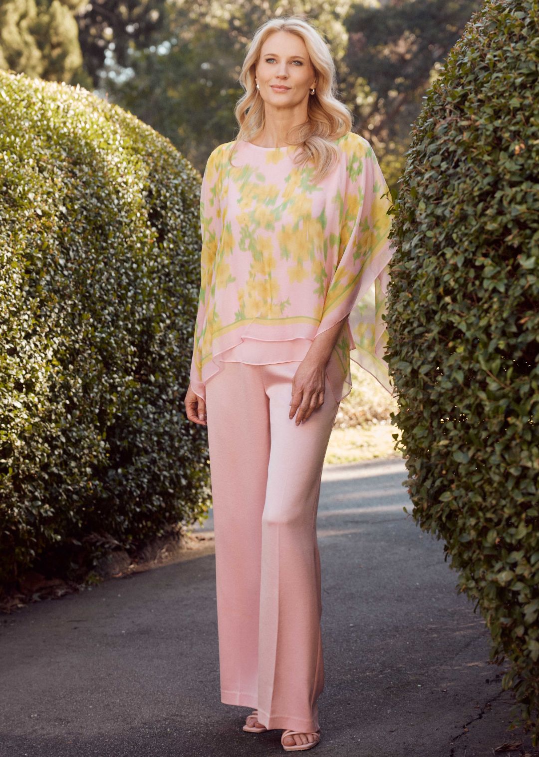 AC Essentials- Silvie Pink Floral Silk Top and Elsie Rose Trouser