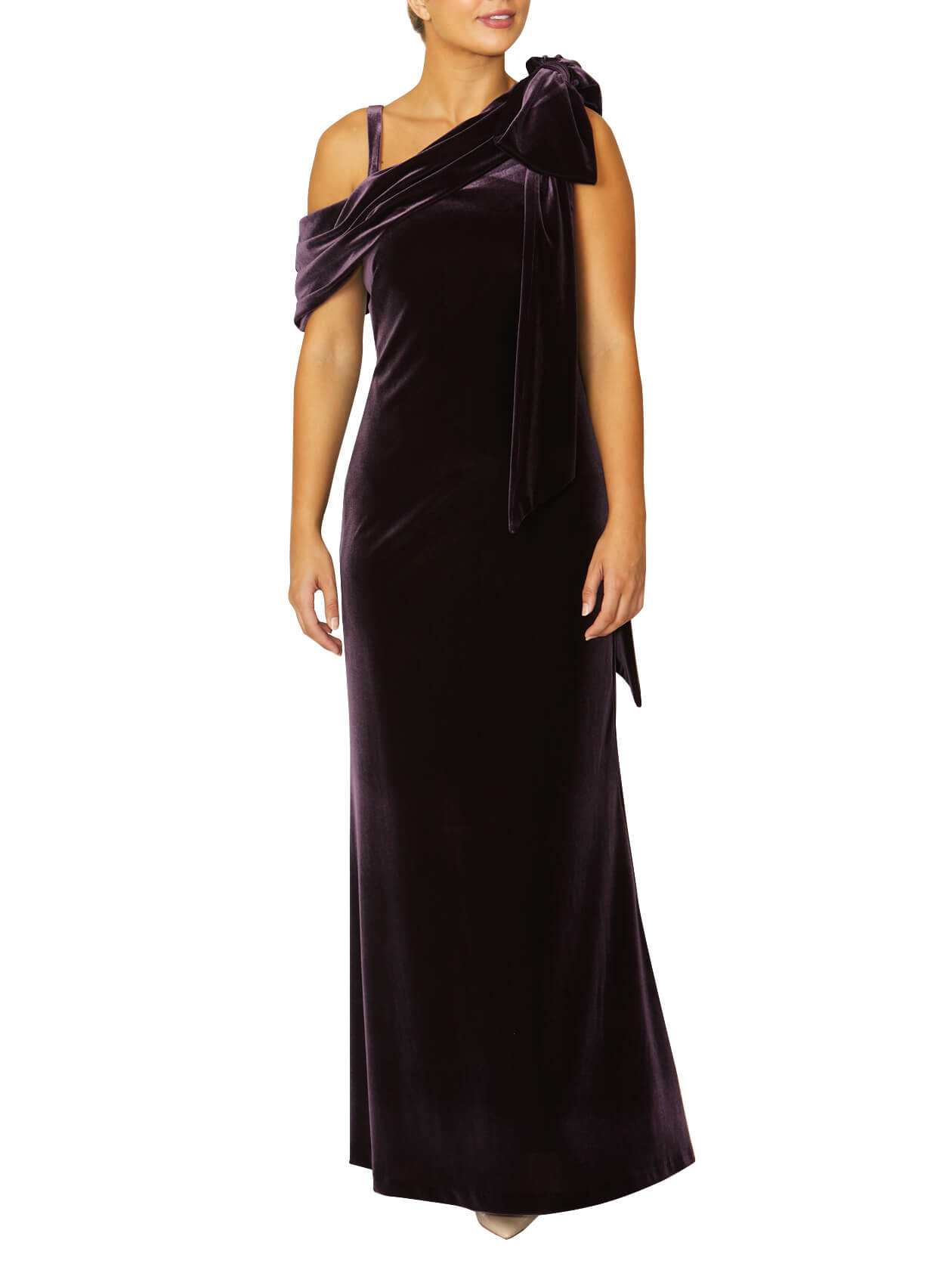 Madeline Amethyst Velour Gown