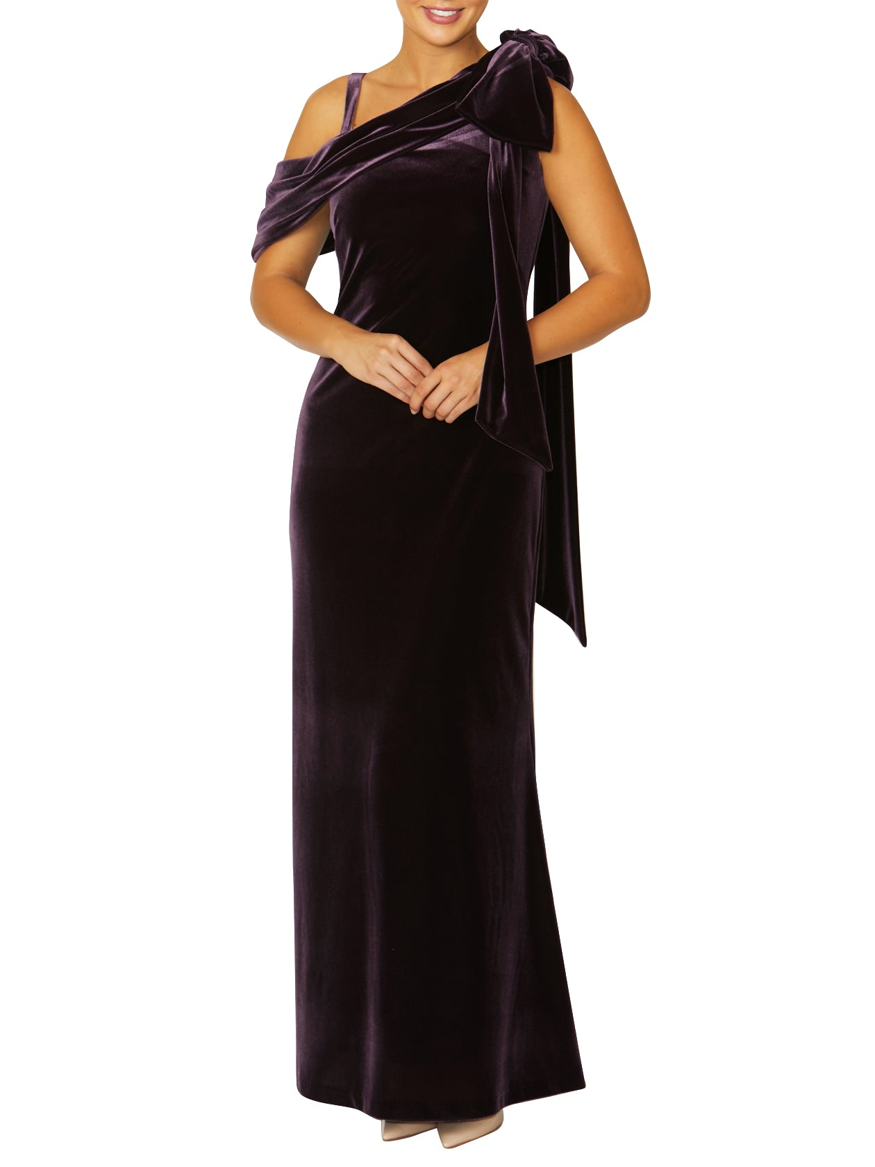 Madeline Amethyst Velour Gown