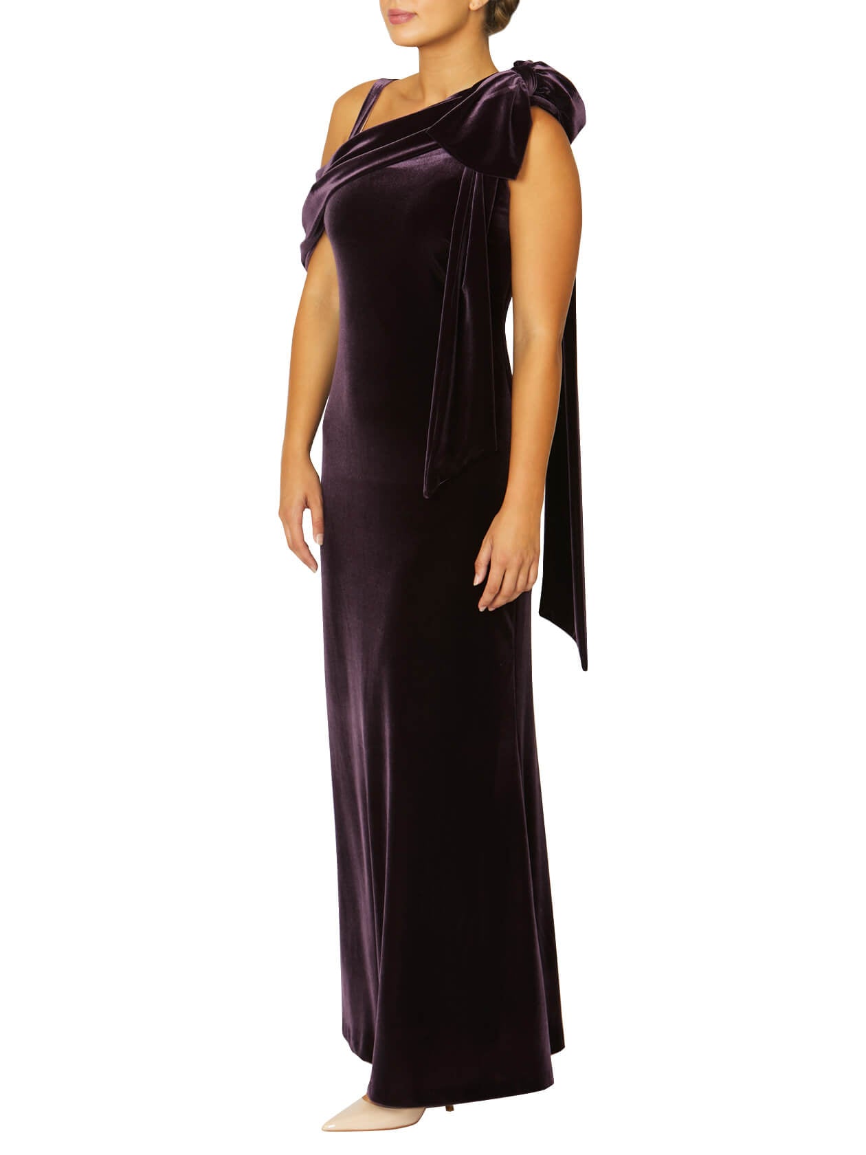 Madeline Amethyst Velour Gown