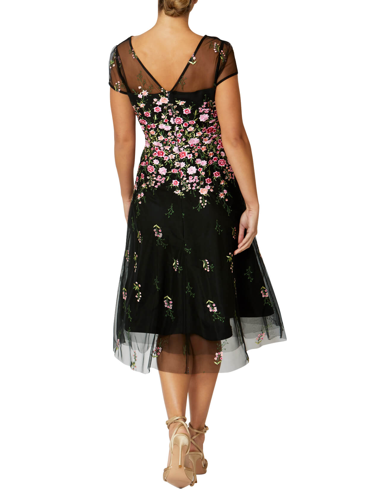 Leila Pink Floral A-Line Dress