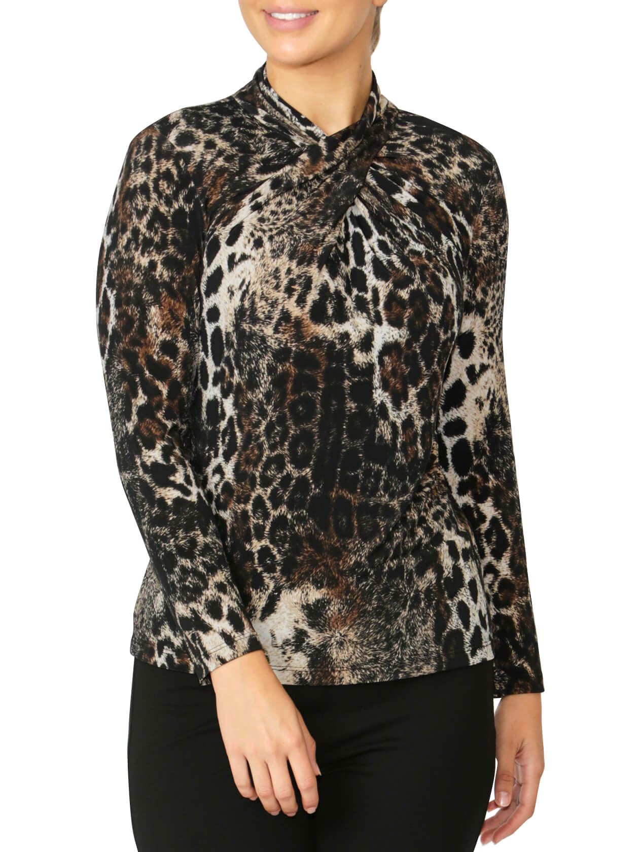 Diana Animal Print Jersey Top