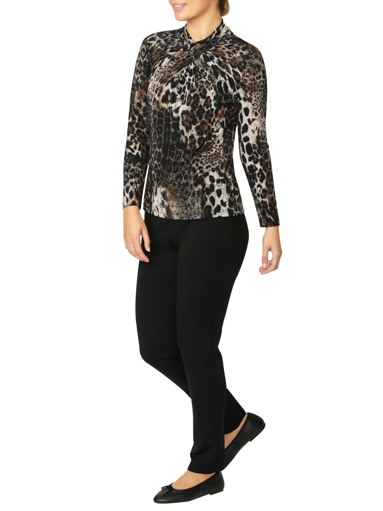 Diana Animal Print Jersey Top