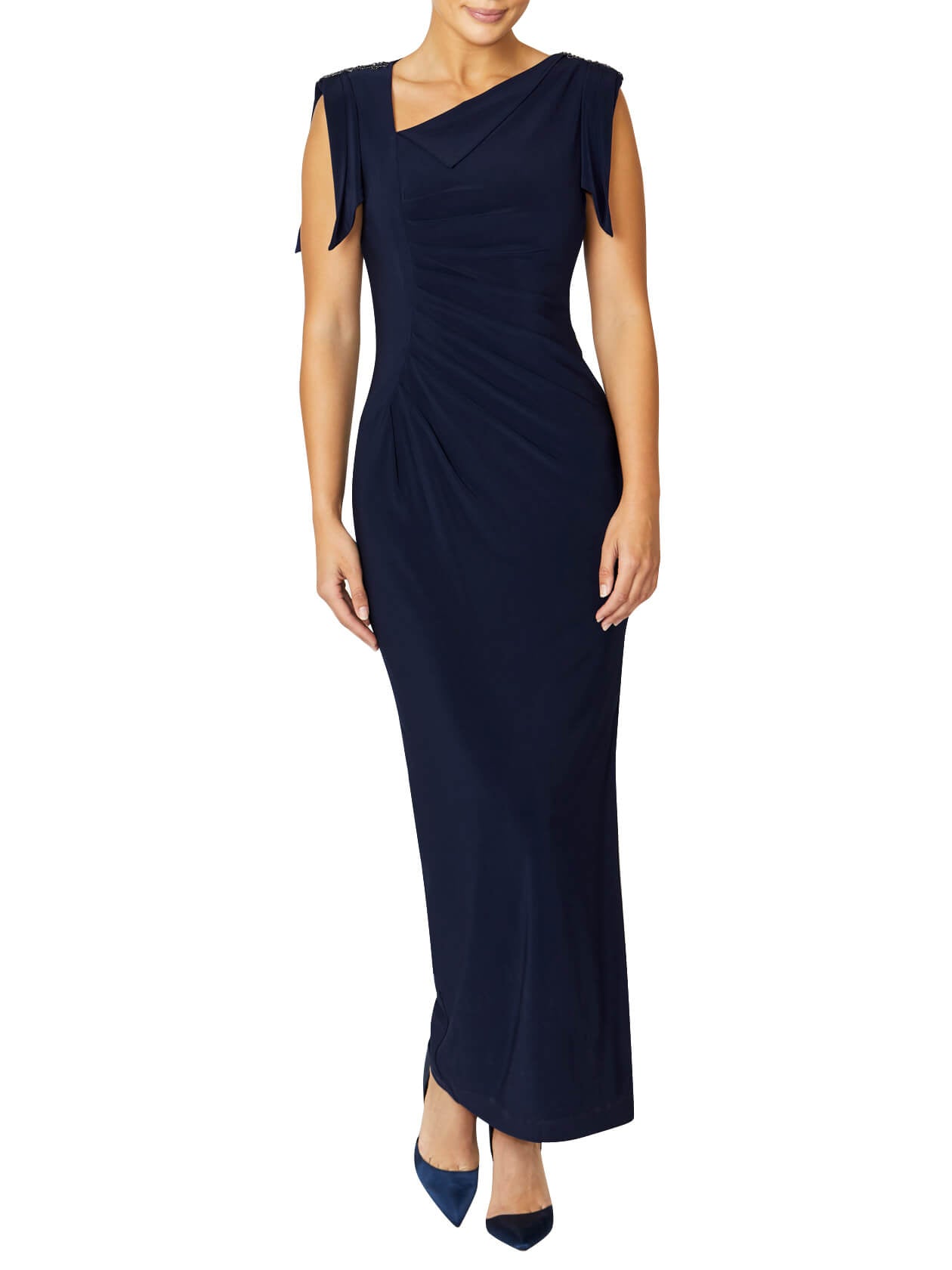 Hebe Navy Jersey Gown