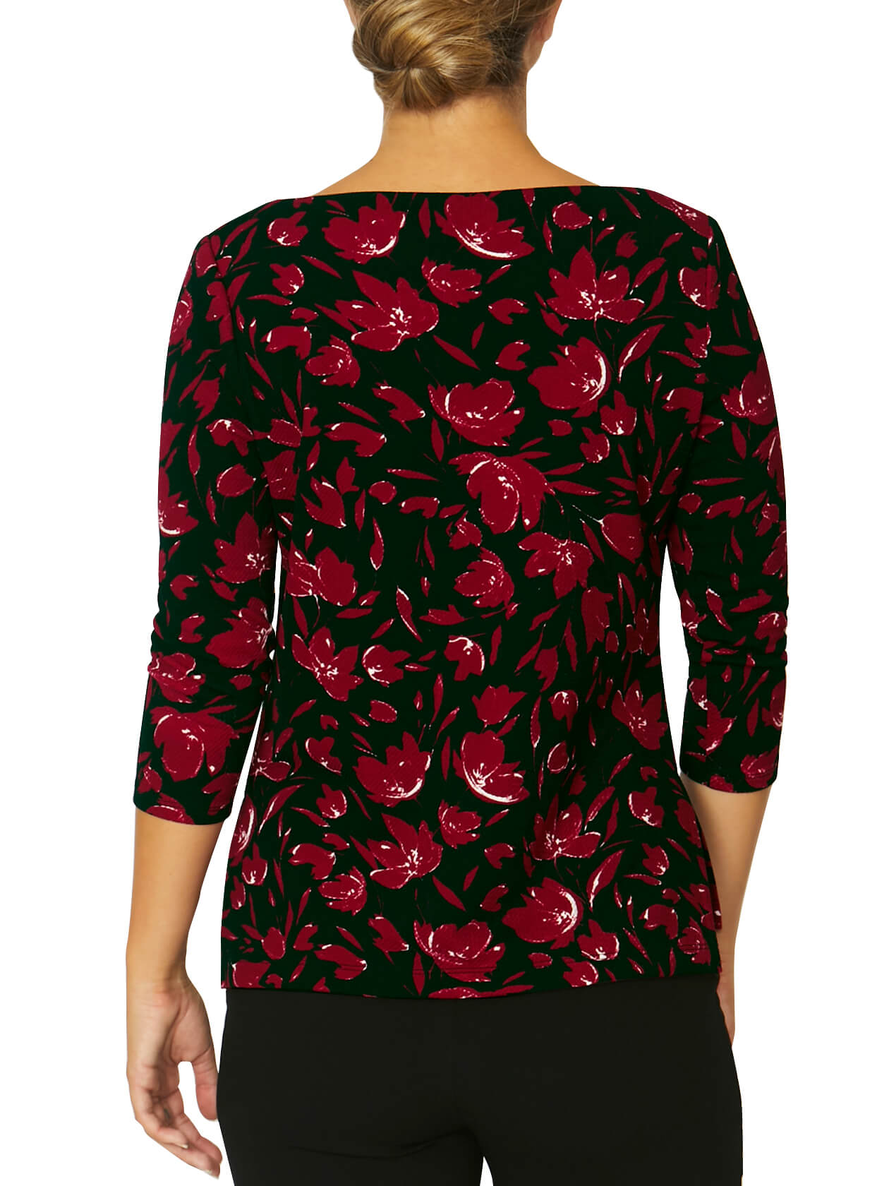 Remy Black and Red Jersey Top