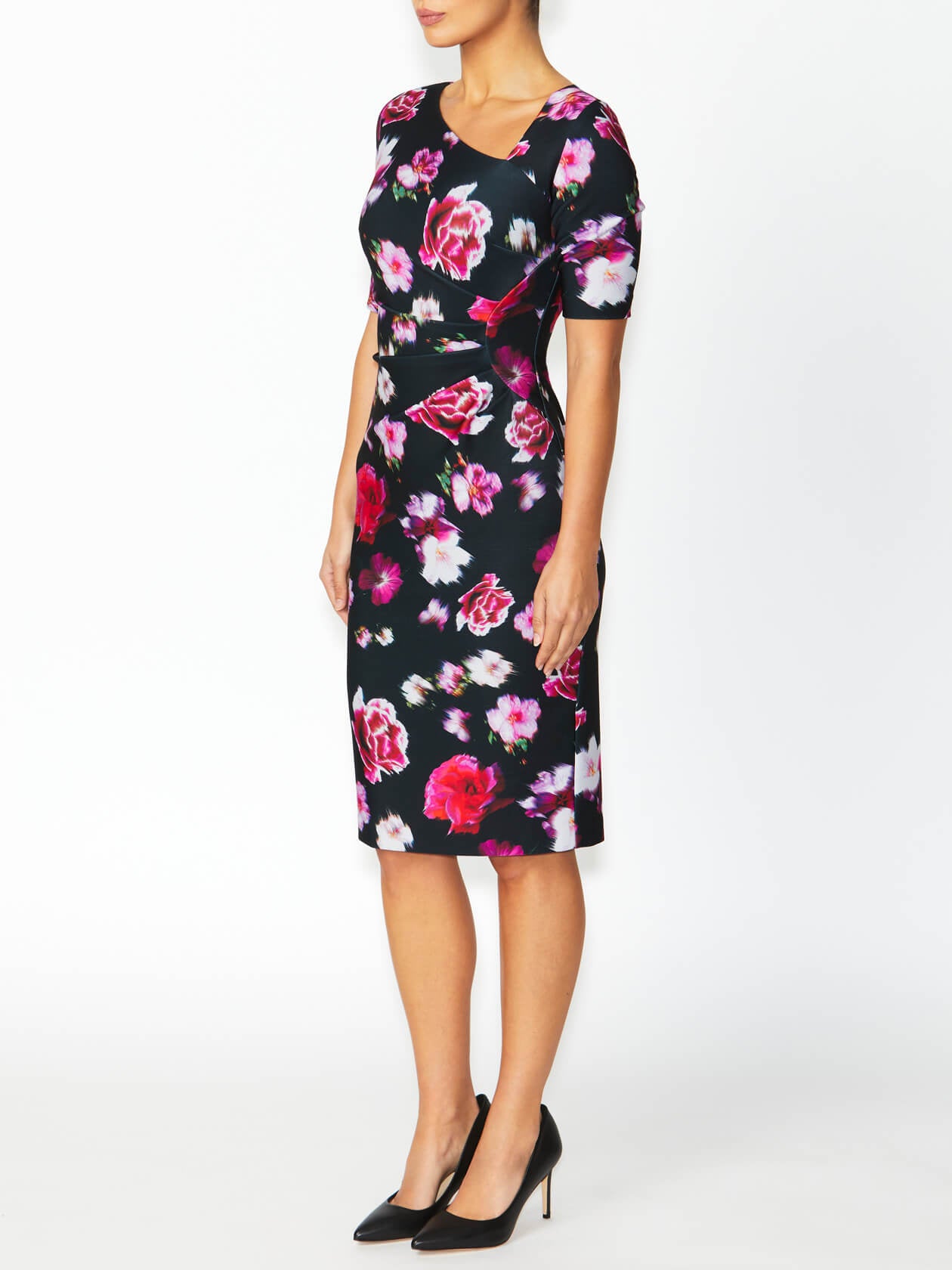 Women's Stretch Scuba Shift Dress in Print | Milena