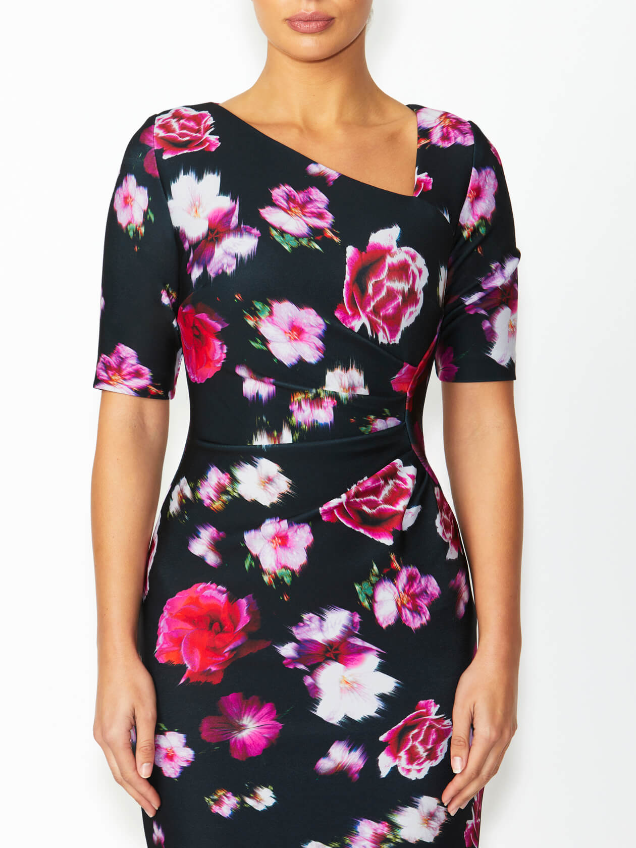 Women's Stretch Scuba Shift Dress in Print | Milena