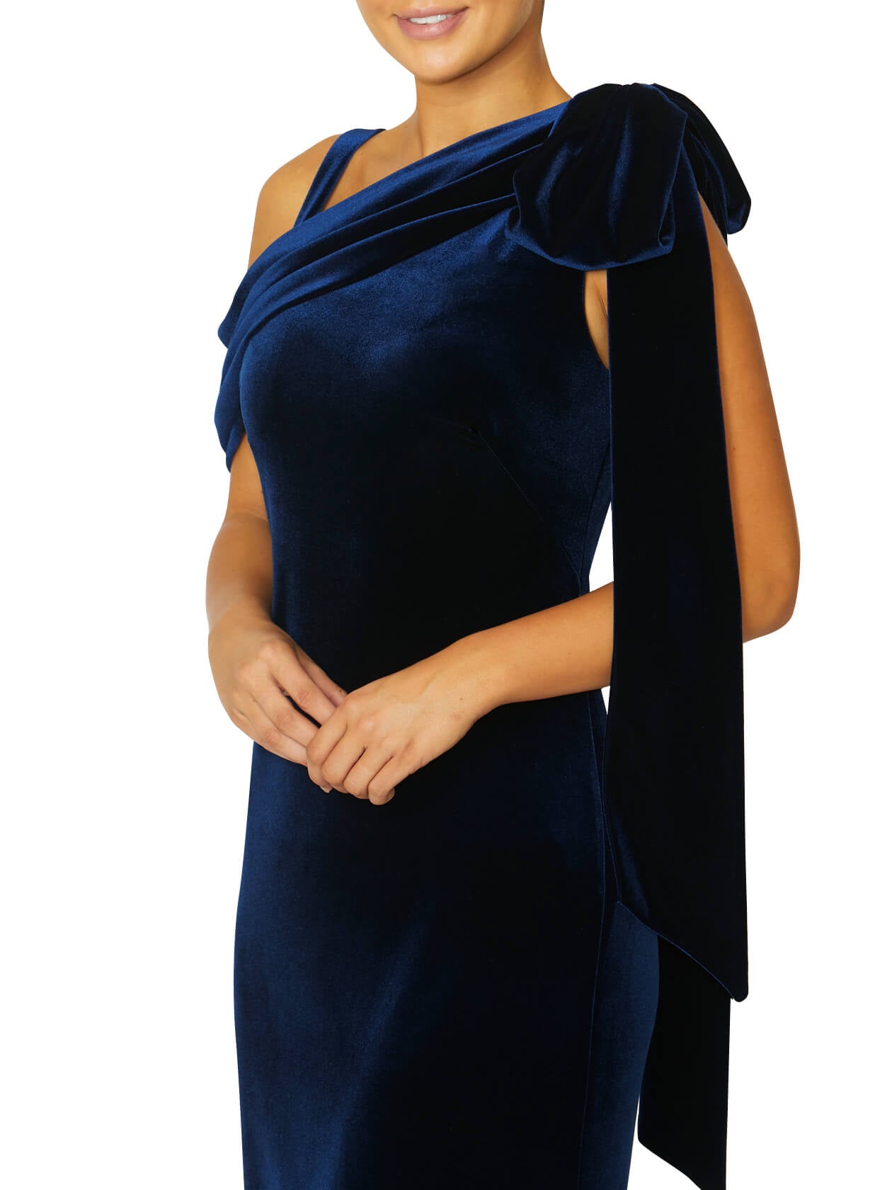 Madeline Sapphire Velour Gown