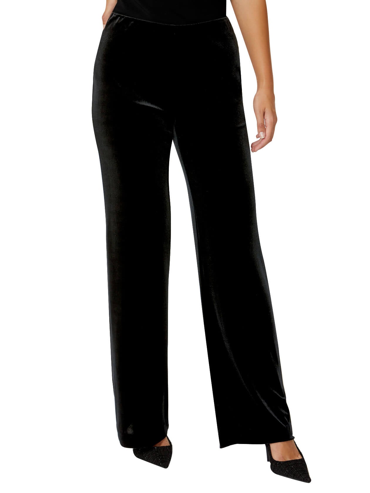 Regina Black Velour Pant