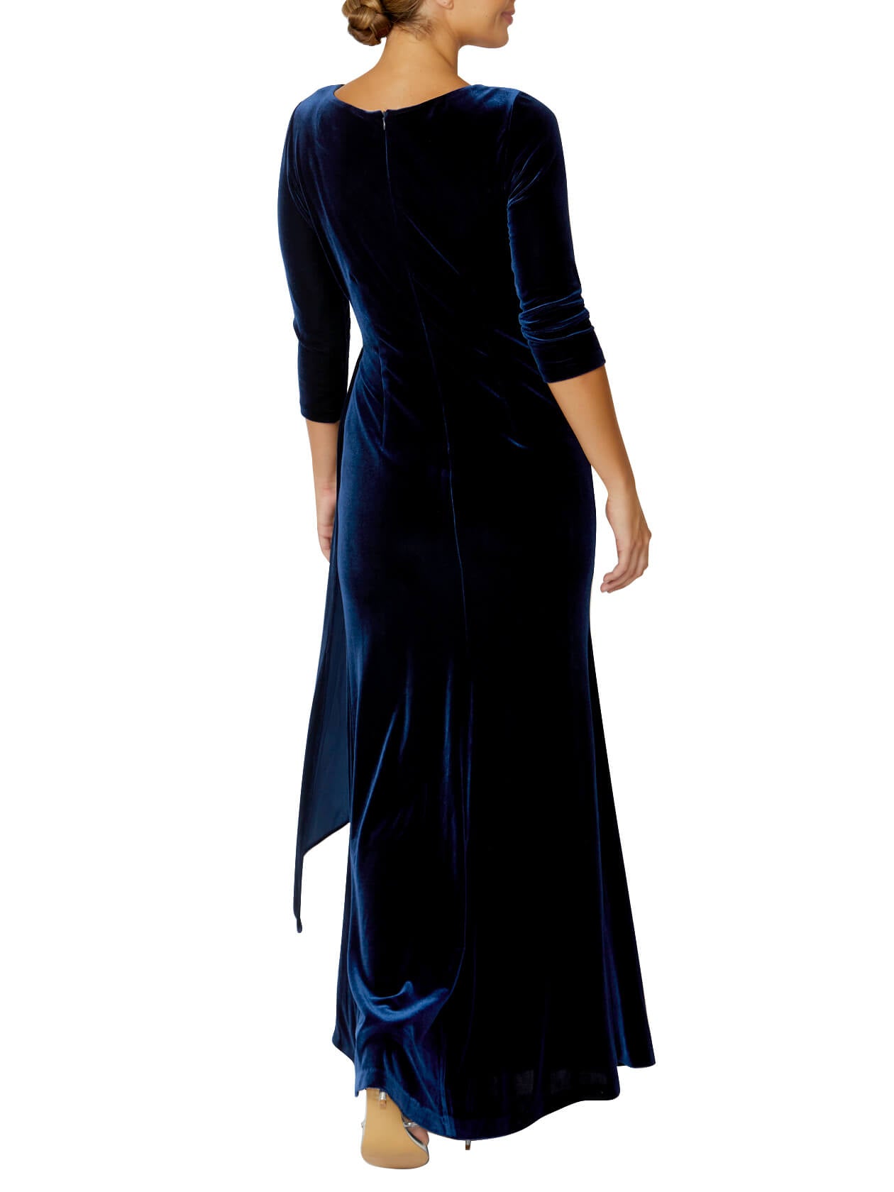 Peyton Sapphire Velour Gown