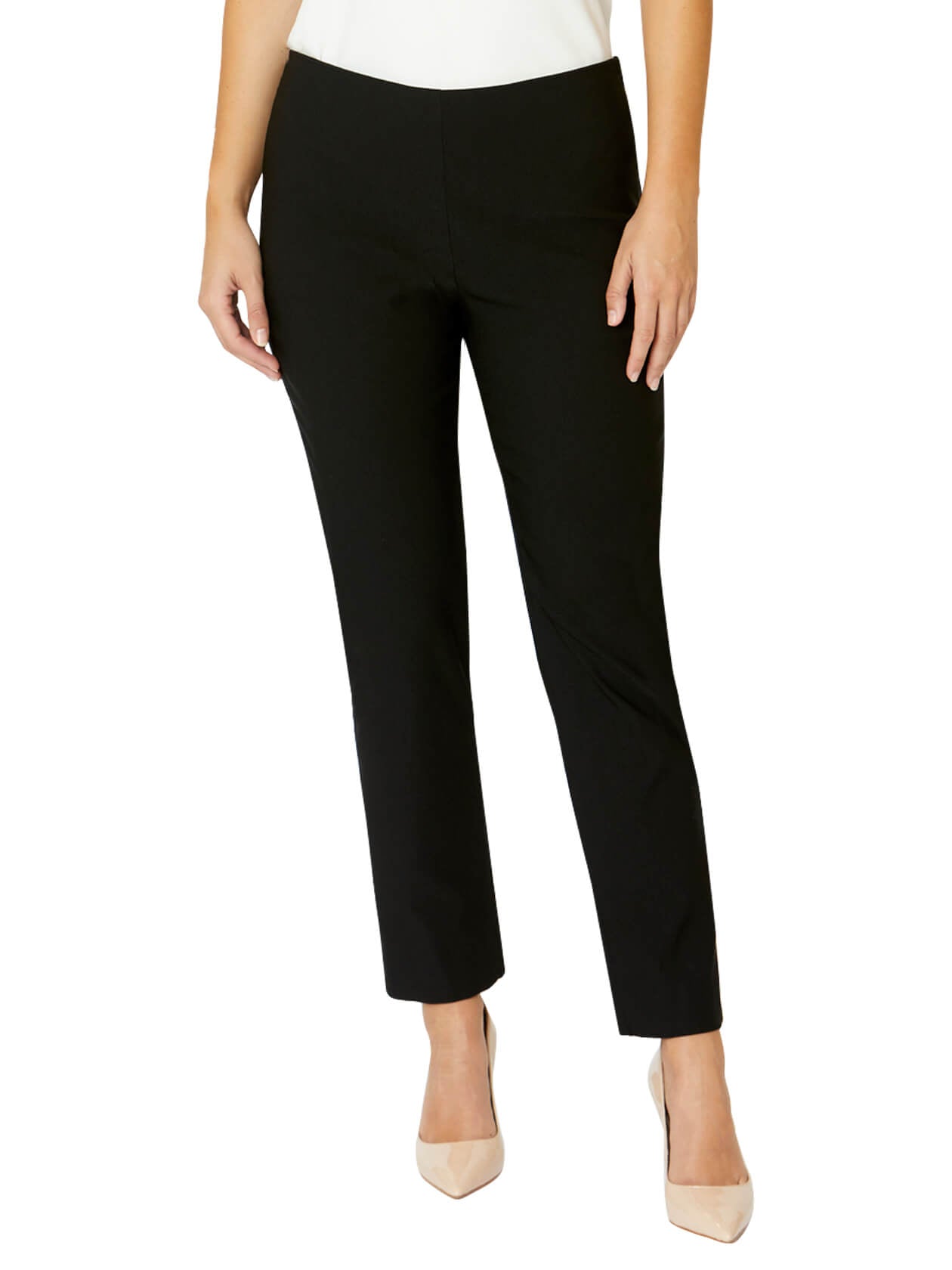 Black Bengaline Capri Stretch Pant | Anthea Crawford