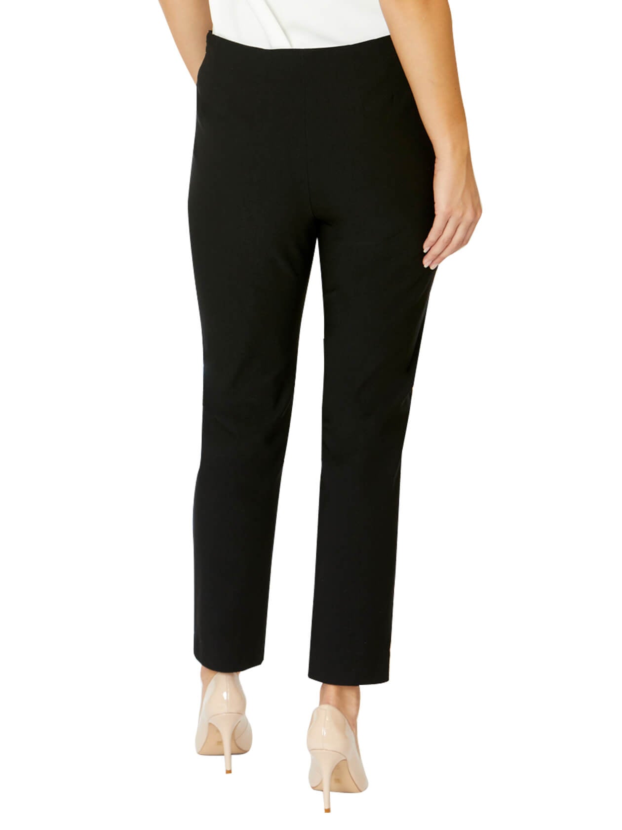 Black Bengaline Capri Stretch Pant | Anthea Crawford