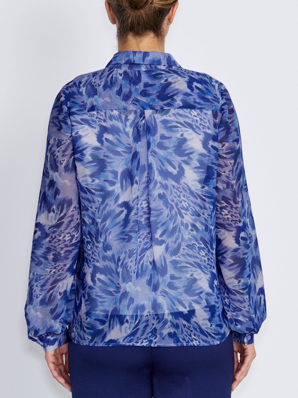Lucy Periwinkle Abstract Print Blouse