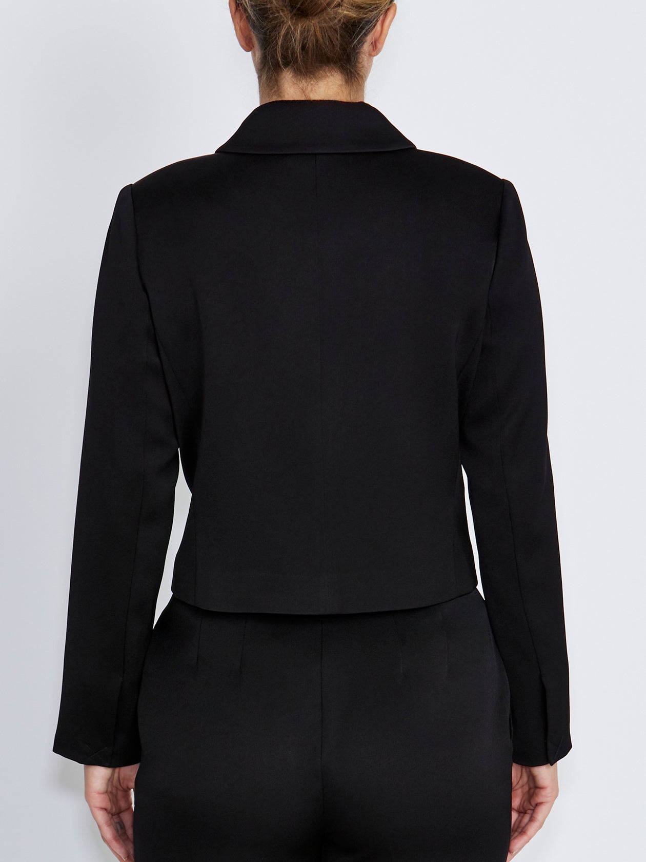 Sigrid Black Satin Jacket