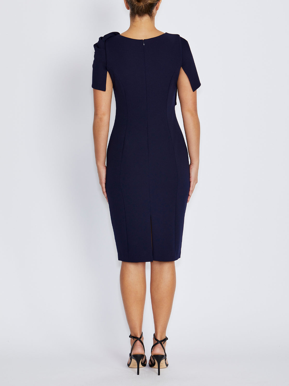 Juno Navy Stretch Crepe Dress