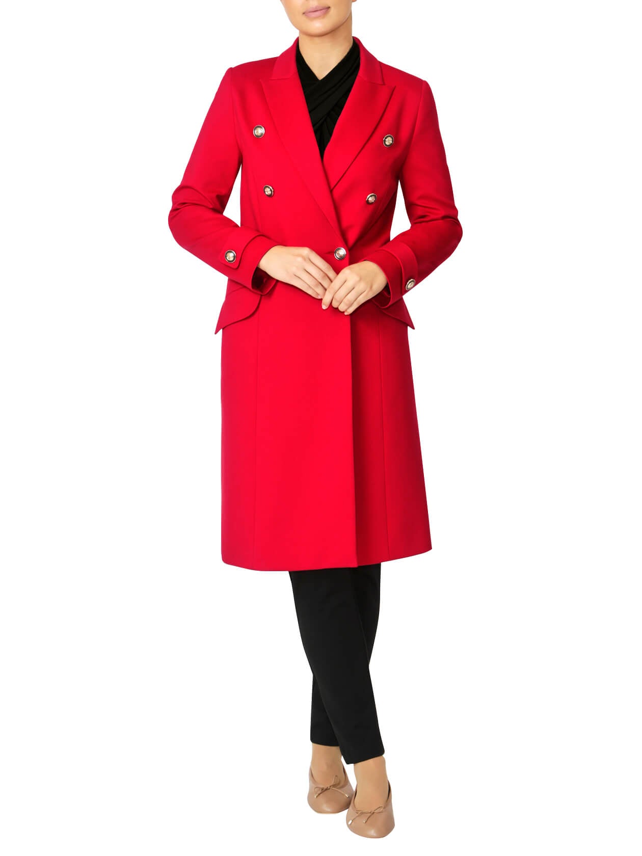 Margot Red Ponte Coat