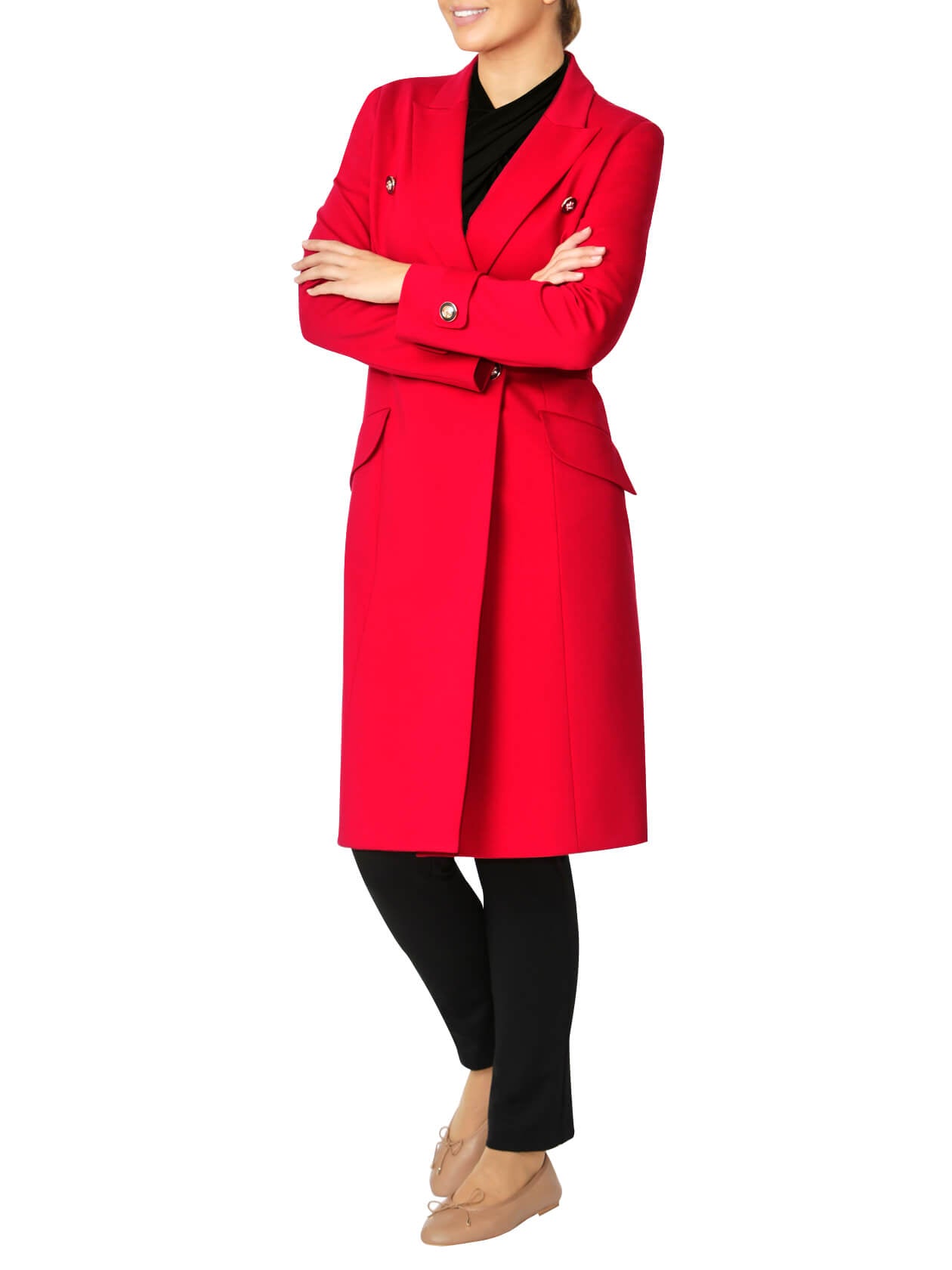 Margot Red Ponte Coat