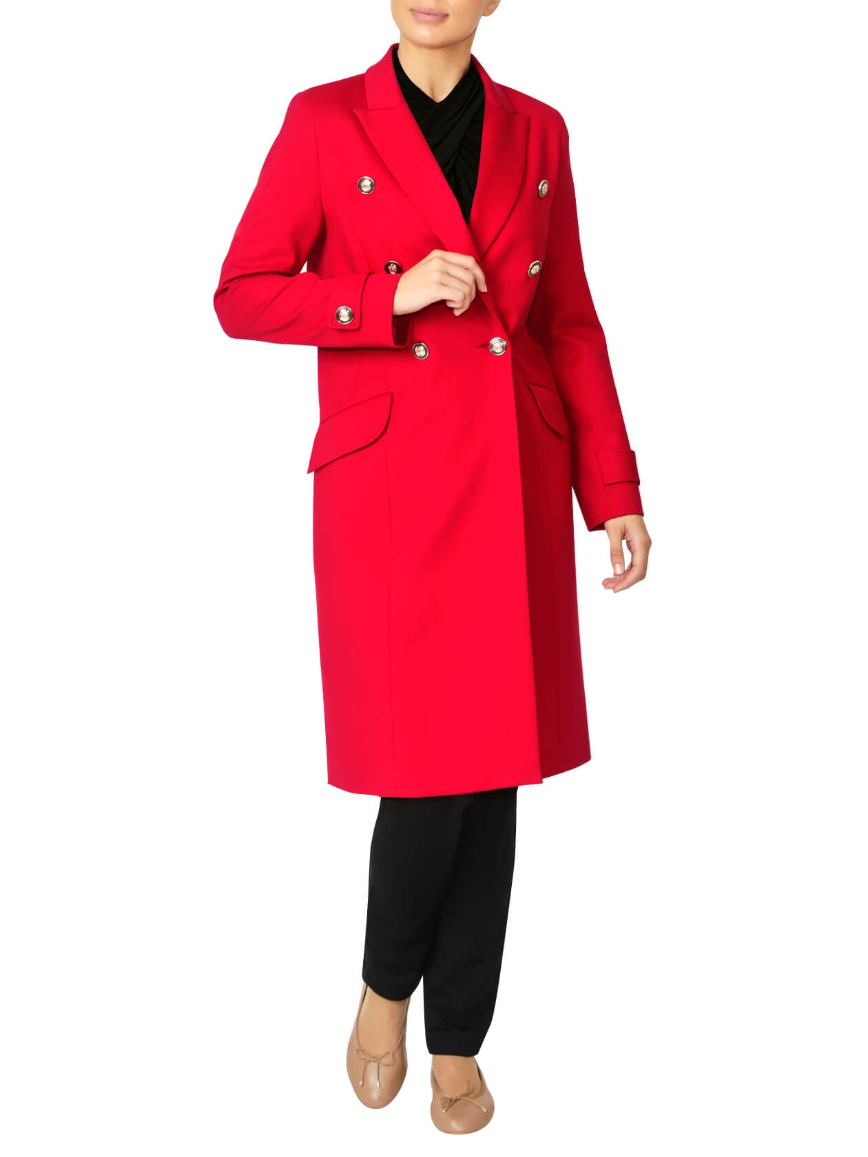 Margot Red Ponte Coat