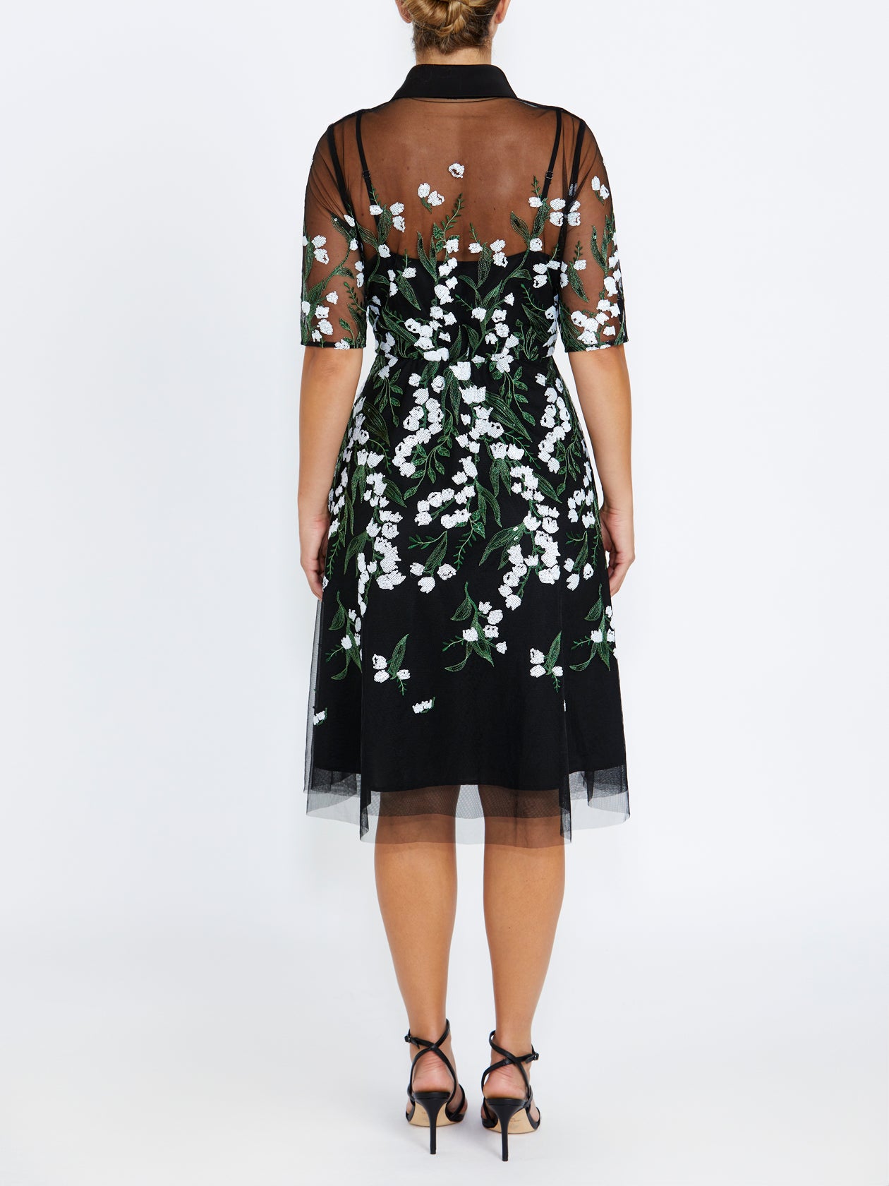 Women's Embroidered Mesh Shirtdress Dress | Kassiani