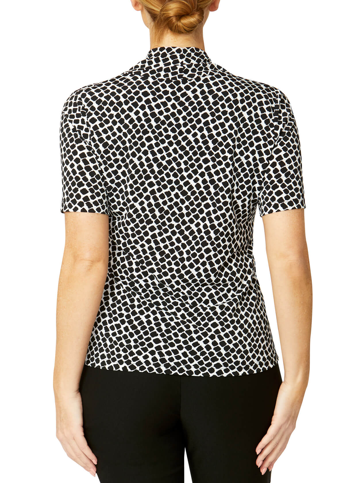 Roma Black Geo Jersey Top