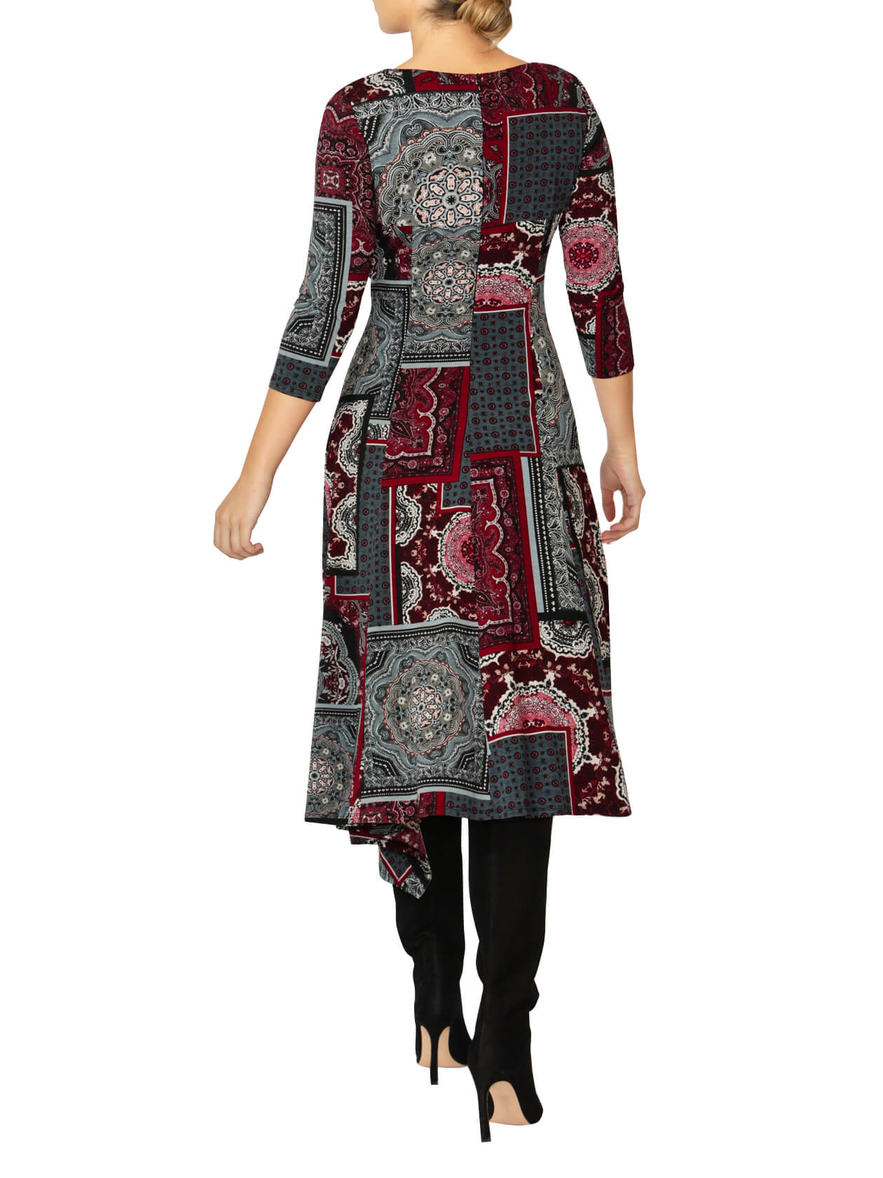 Anderson Red Paisley Jersey Dress