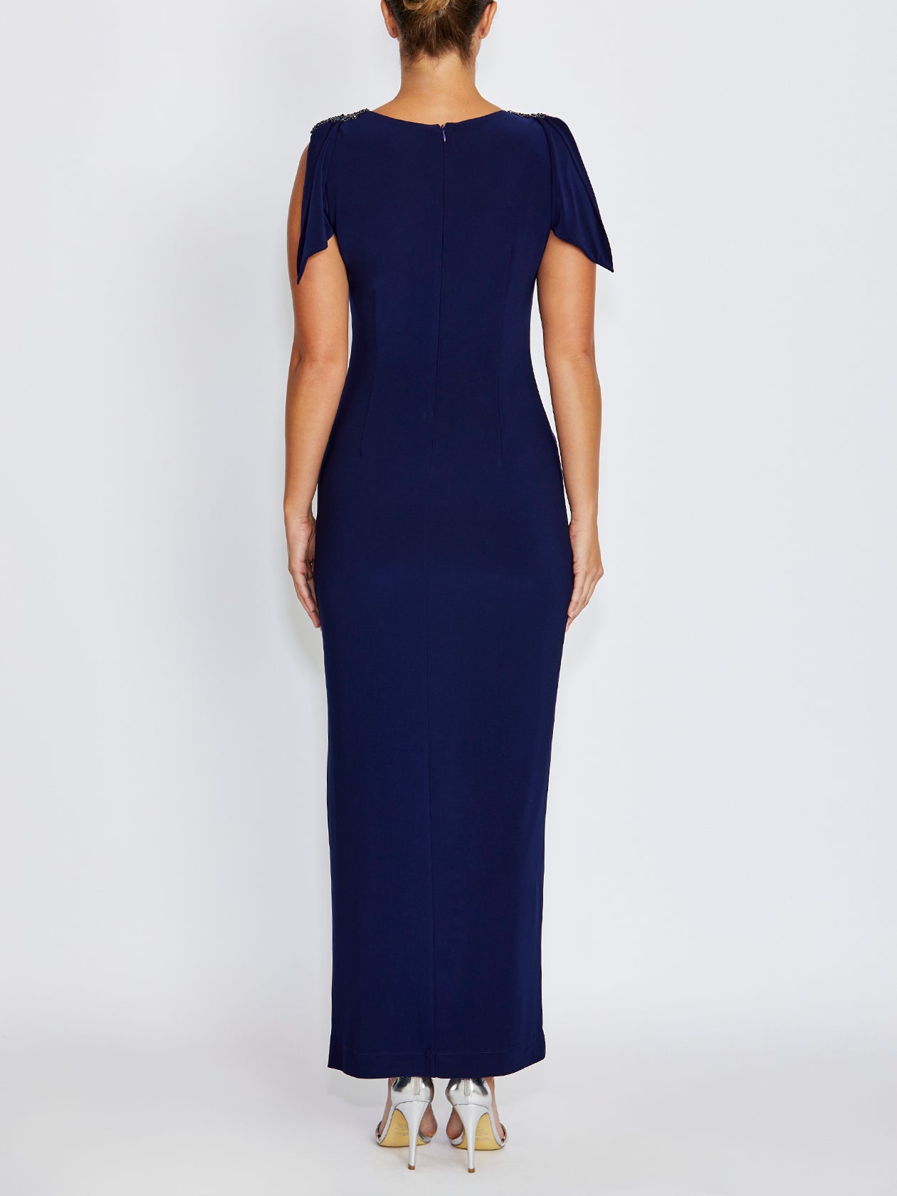 Hebe Navy Jersey Gown