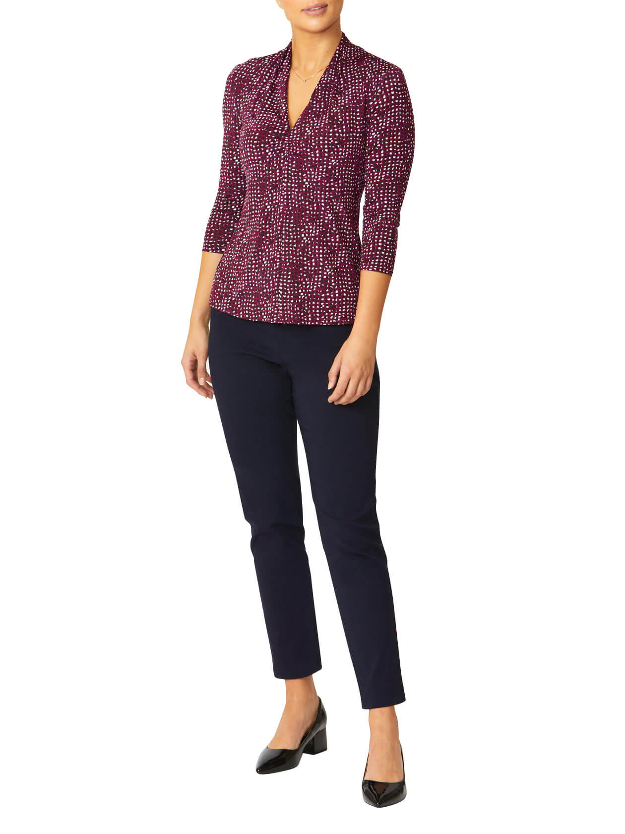 Cora Berry Confetti Jersey Top