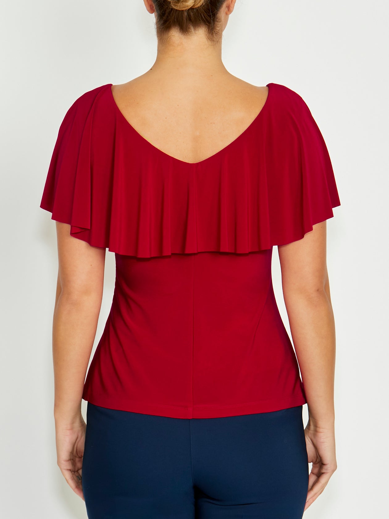 Trudy Red Jersey Top