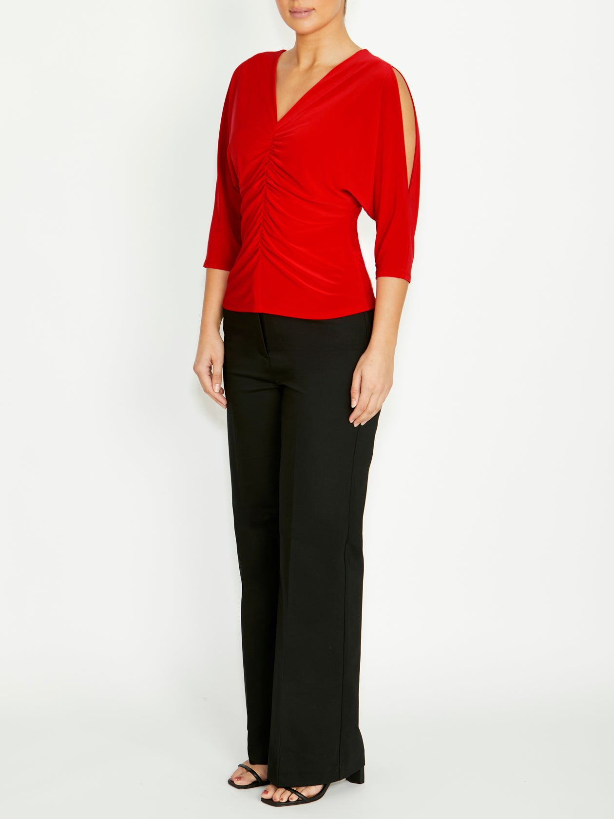 Women's Jersey Top in Red | Yasmina