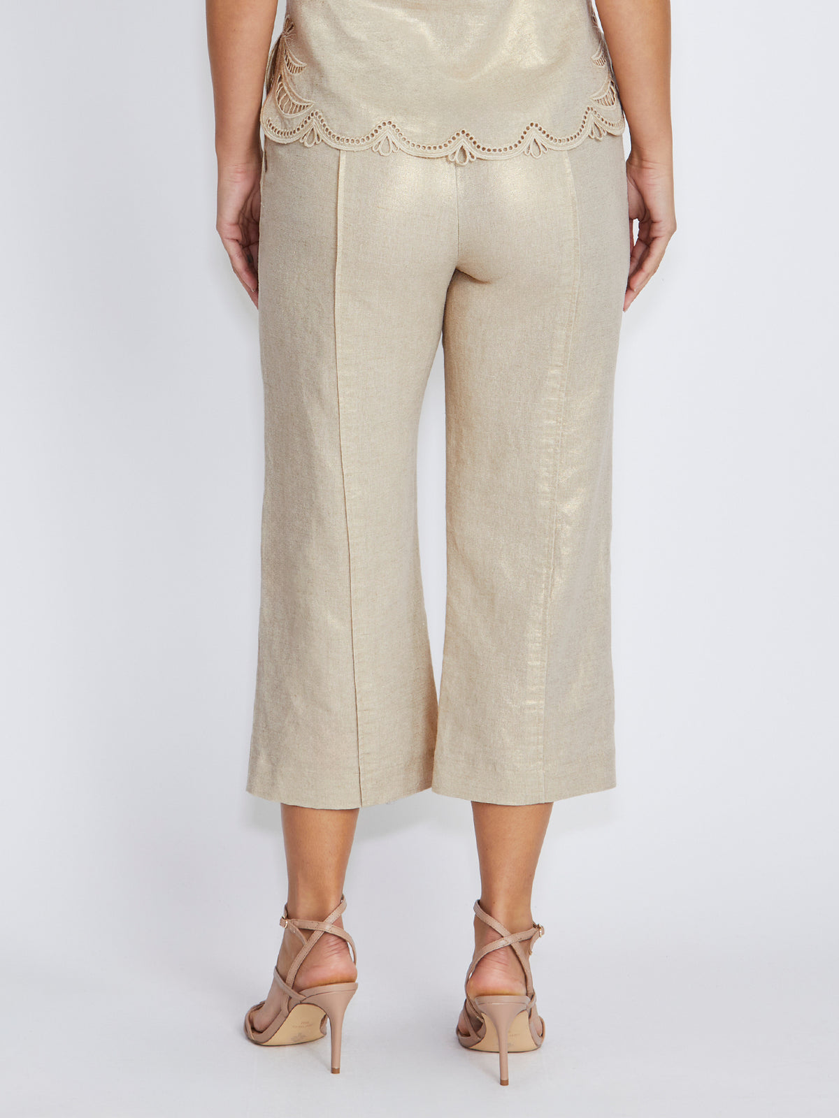 Alexandria Gold Linen Pant
