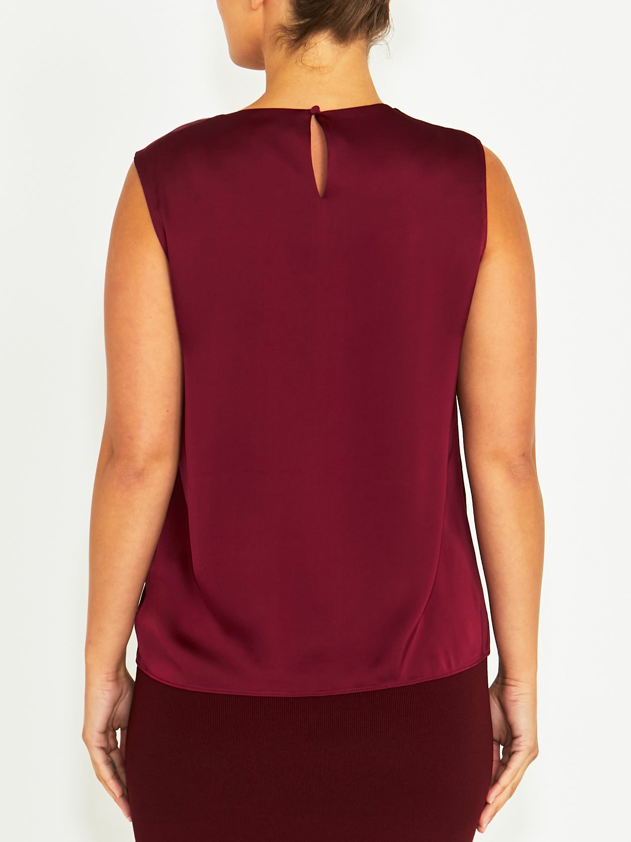 Amity Merlot Satin Top