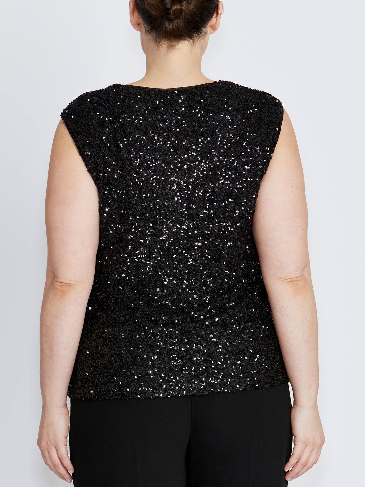Rosalia Black Sequin Top