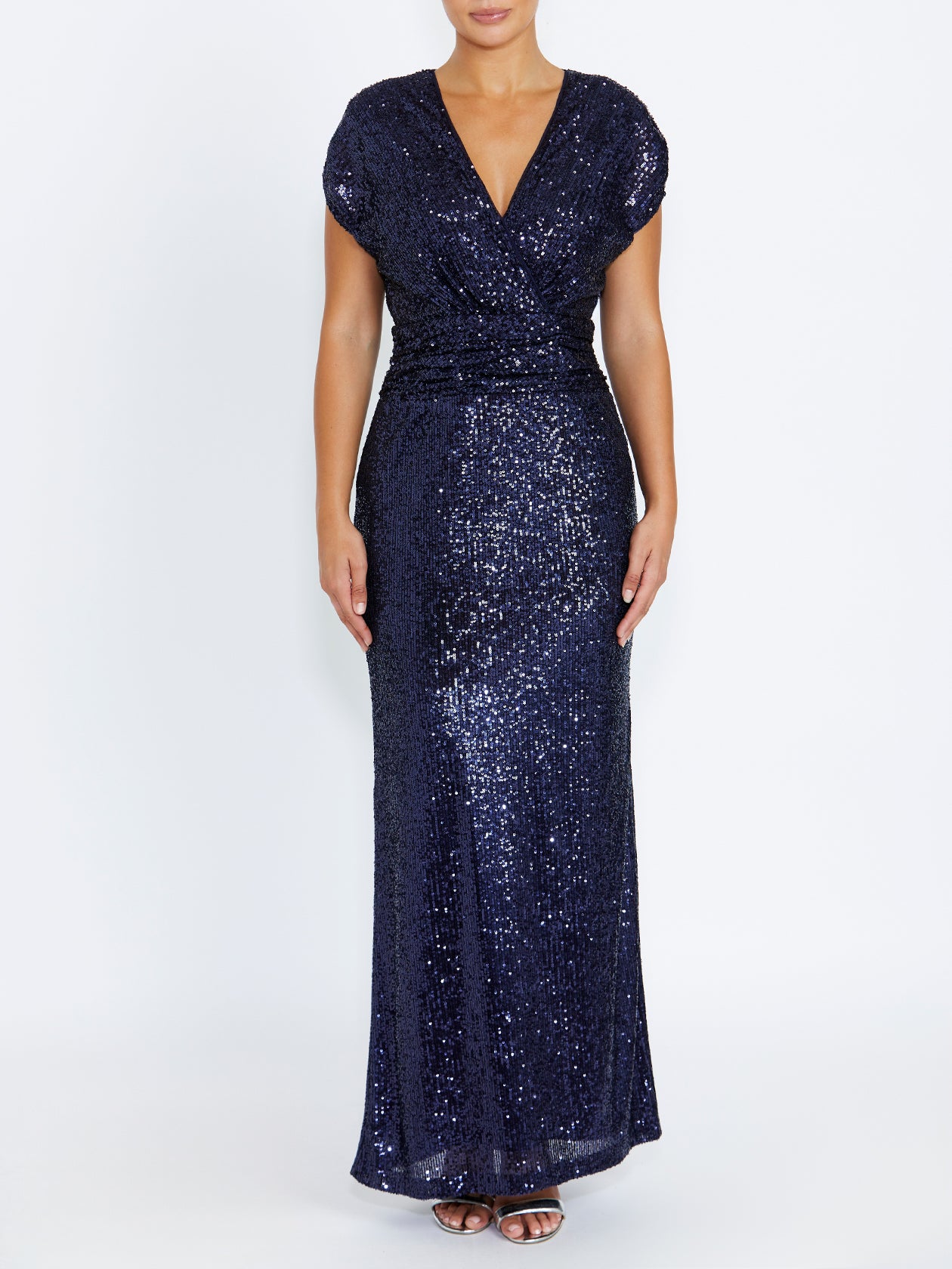 Calista Navy Sequin Gown