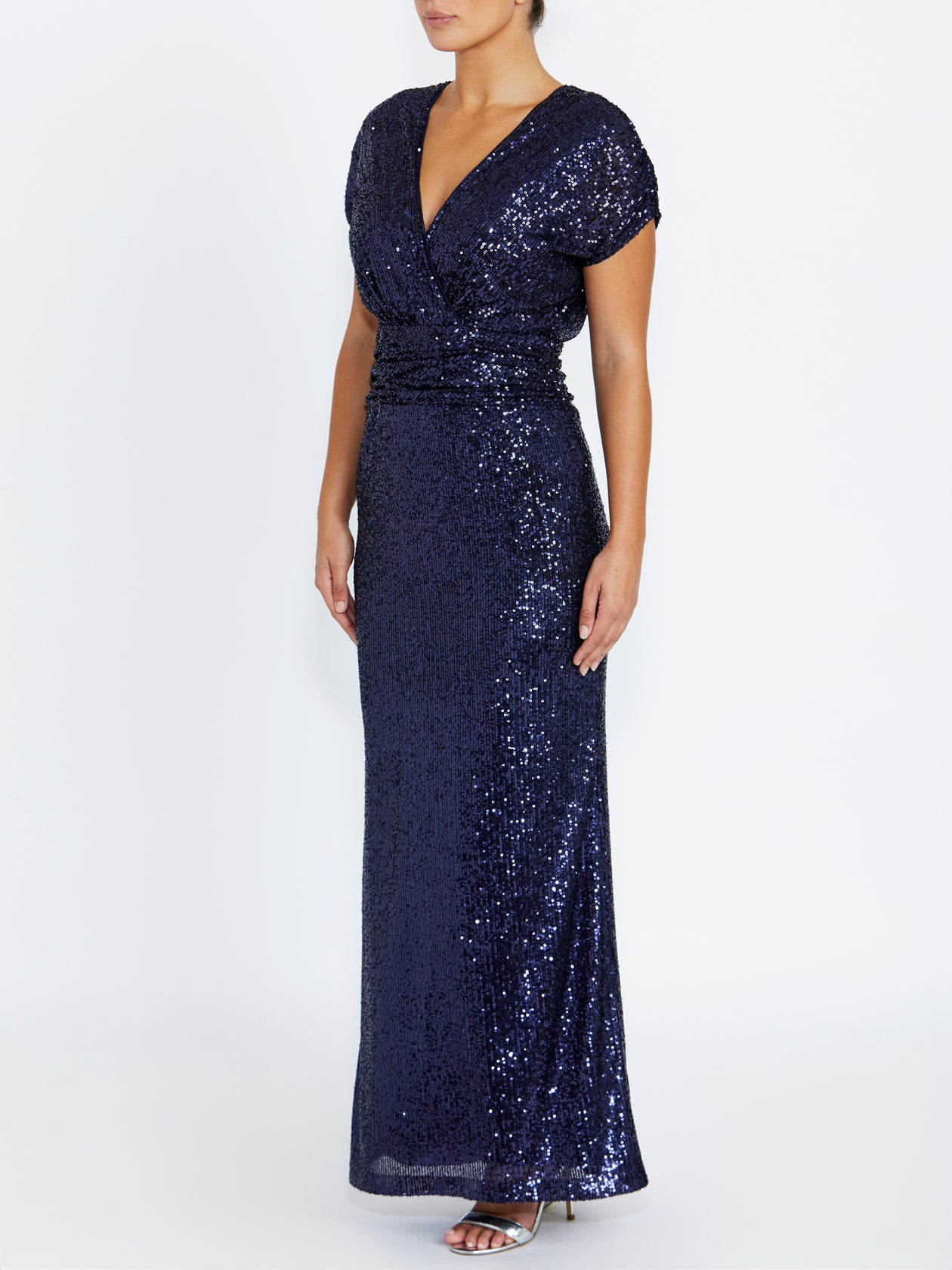 Calista Navy Sequin Gown