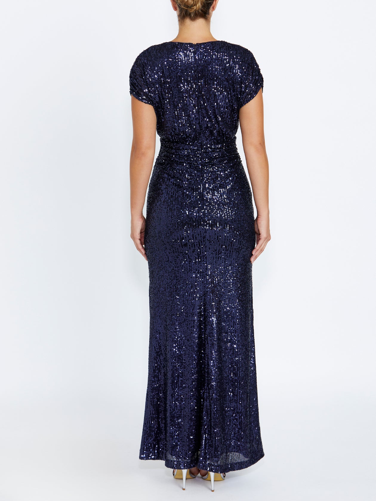 Calista Navy Sequin Gown