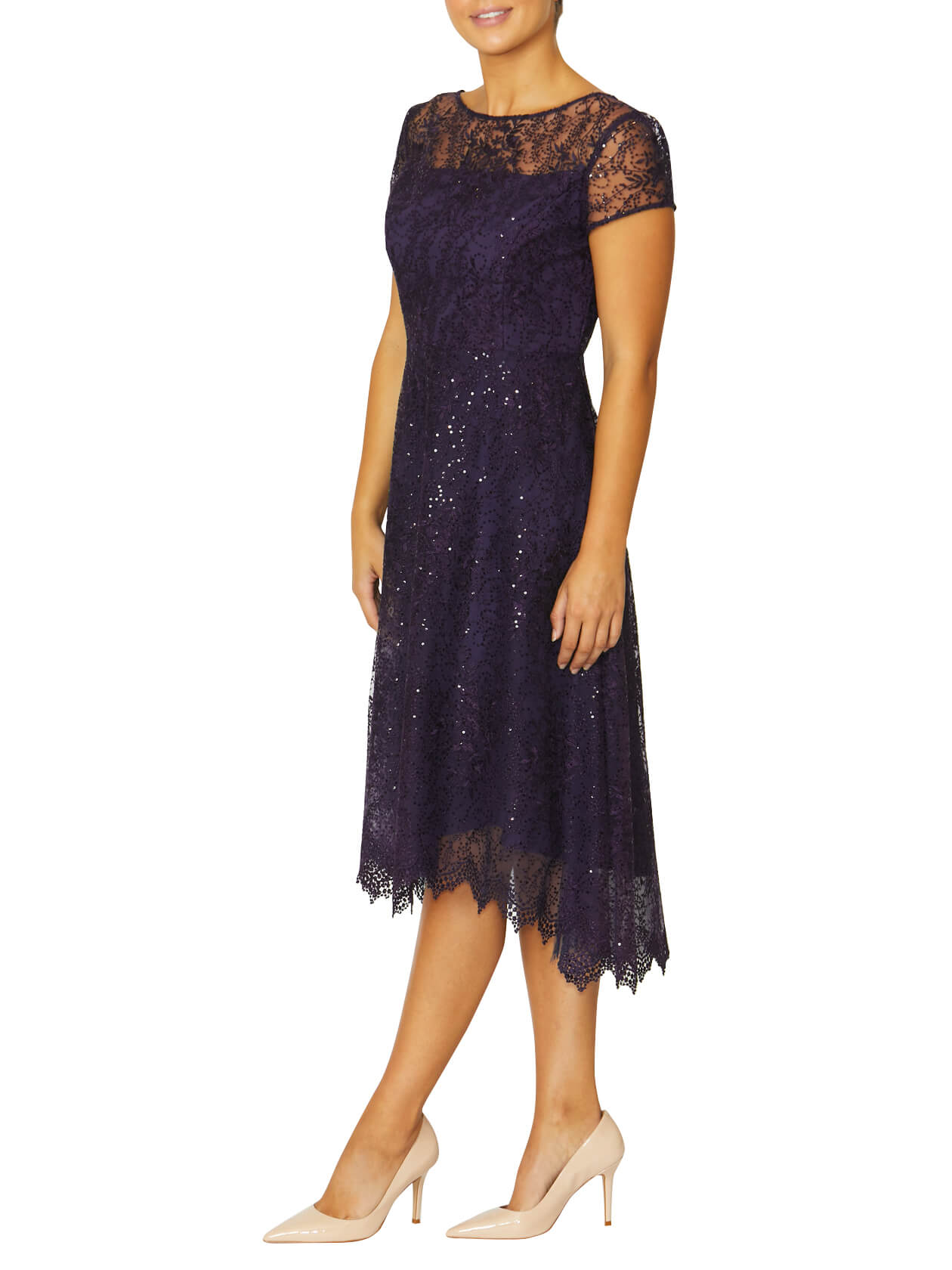 Stellar Aubergine A-Line Dress