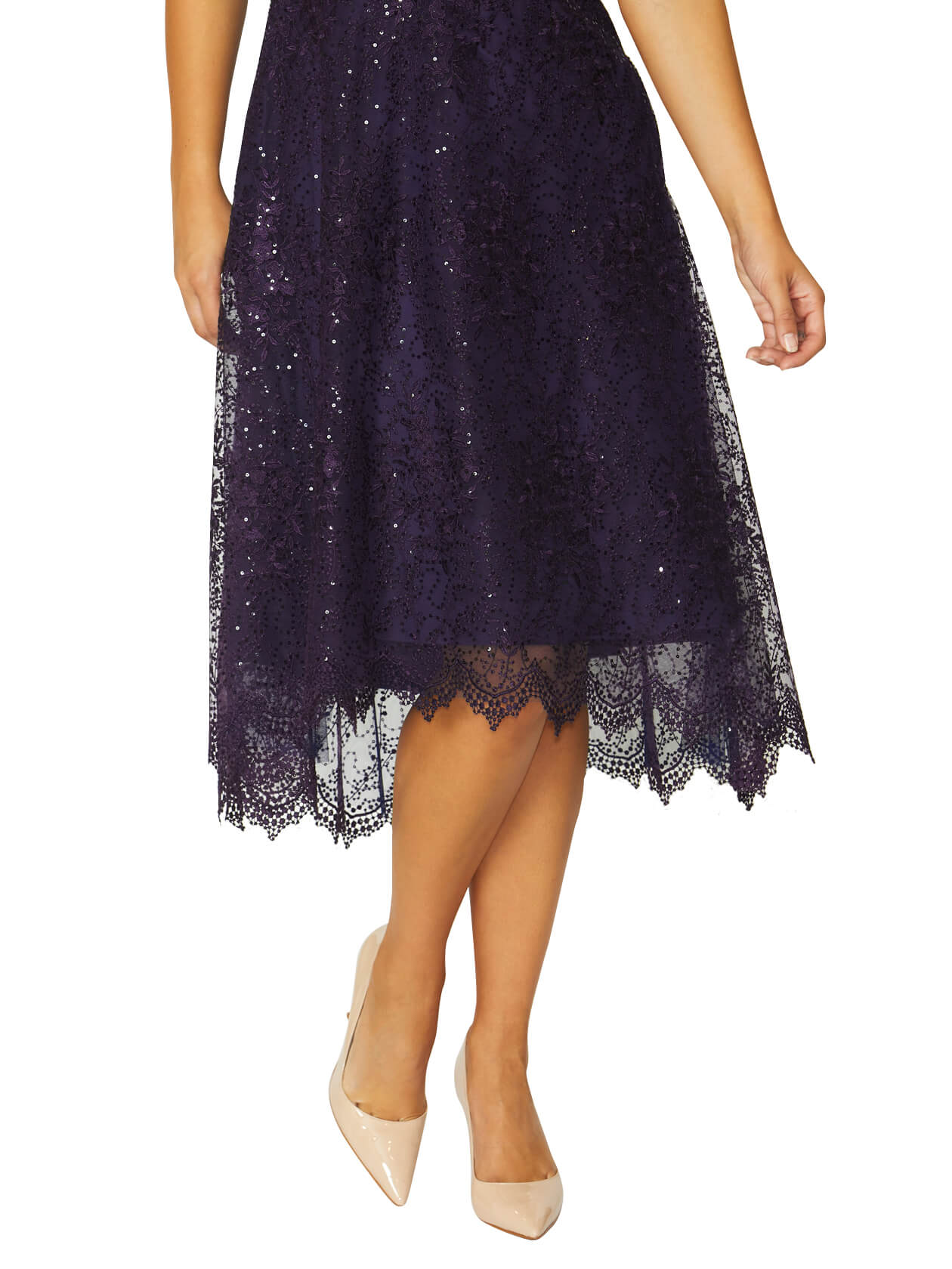 Stellar Aubergine A-Line Dress