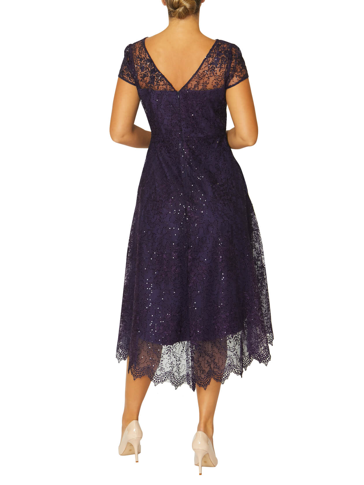 Stellar Aubergine A-Line Dress