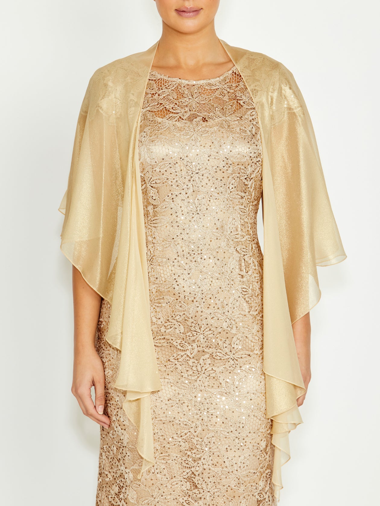 gold shrugs for evening dresses Wedding Guest Gold Shrug