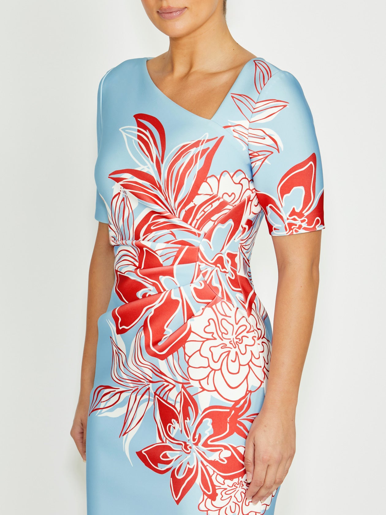 Women's Stretch Scuba Asymmetrical Dress | Milena