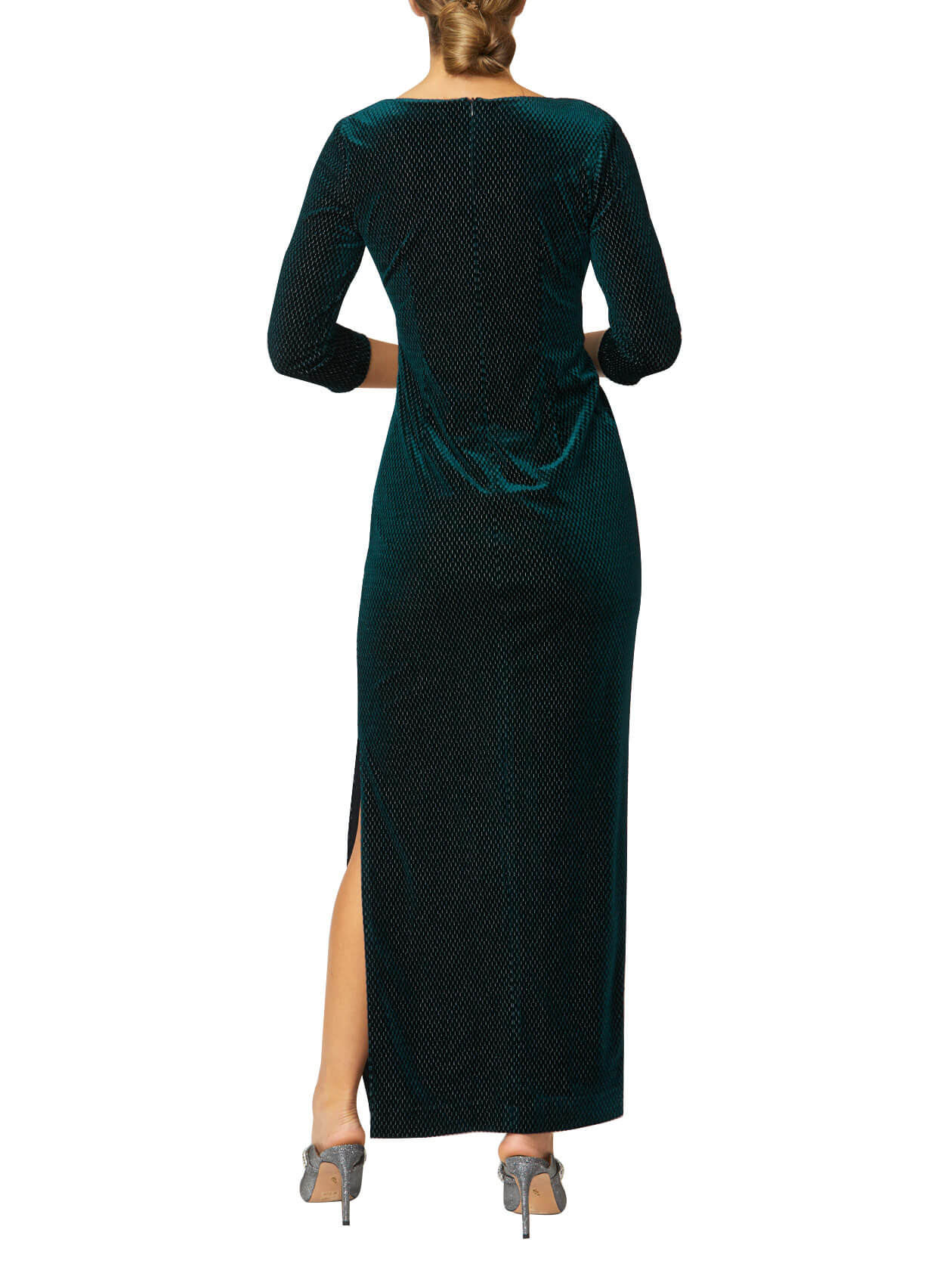 Hestia Green Velour Gown