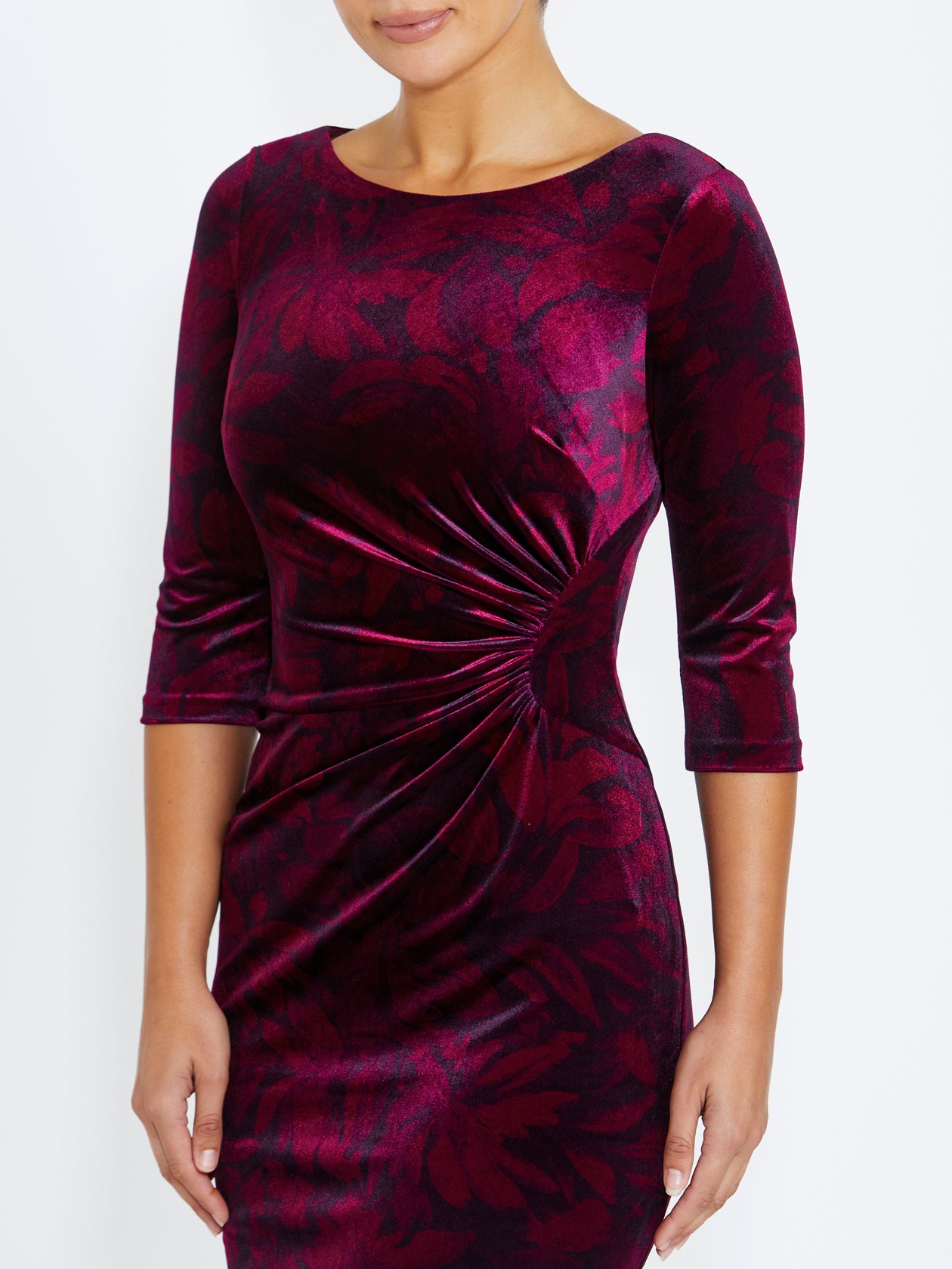 Women's Velour Easy Fit Velour Dress in Pink | Lottie