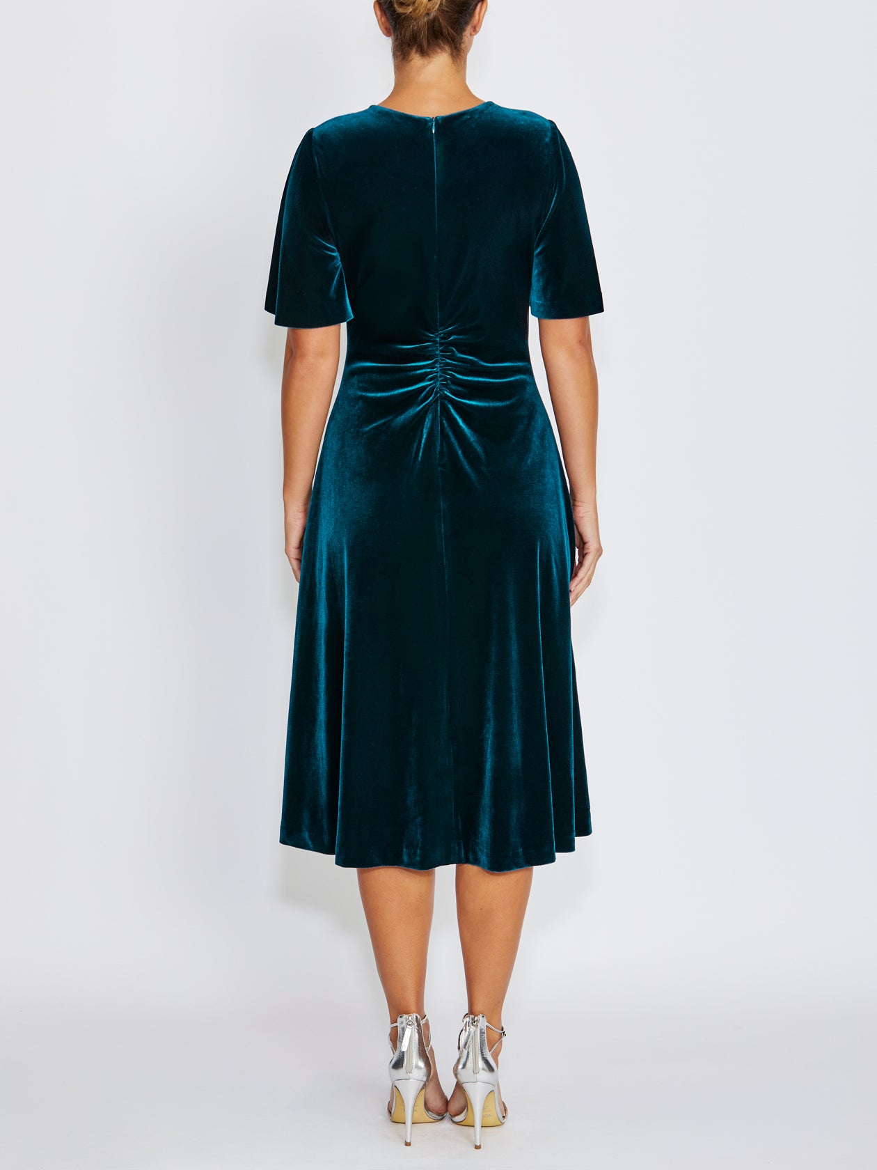 Lyla Dark Teal Velour Dress