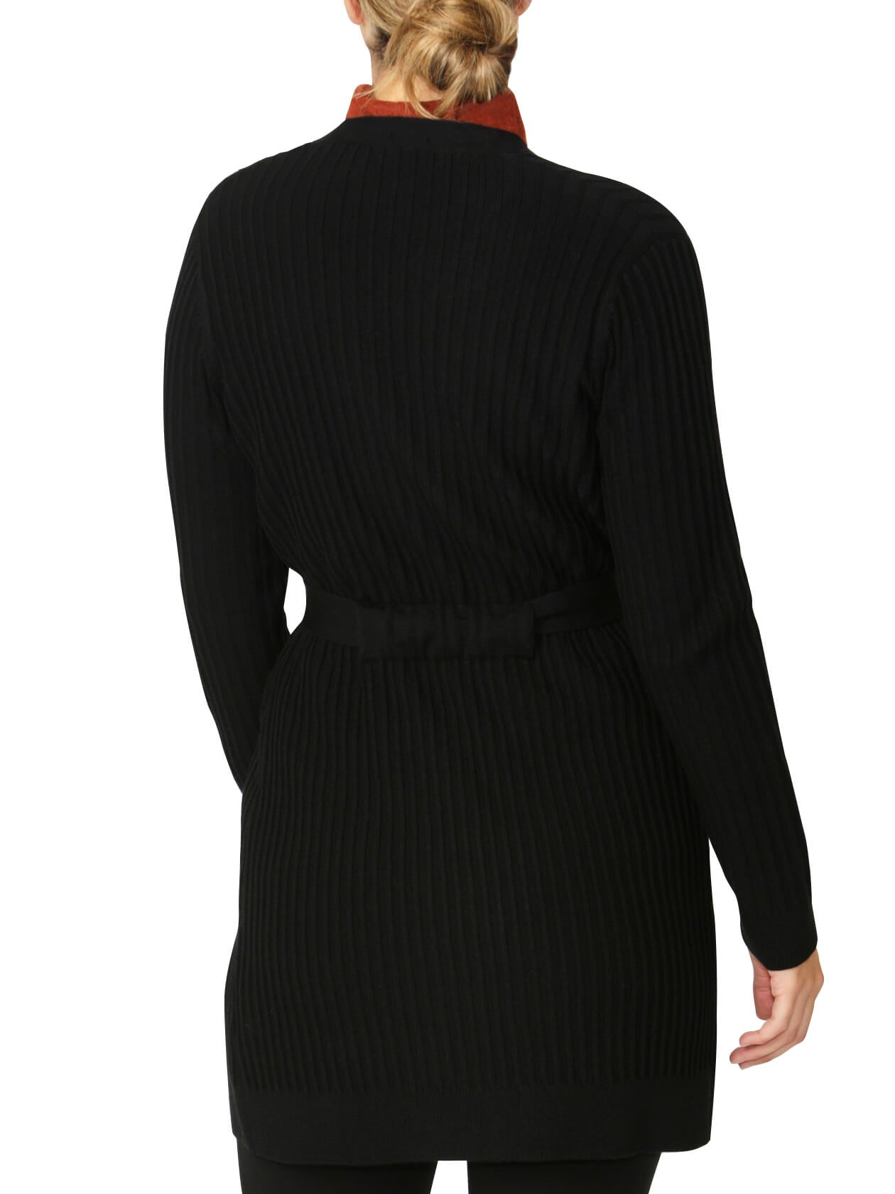 Blanca Black Ribbed Cardigan