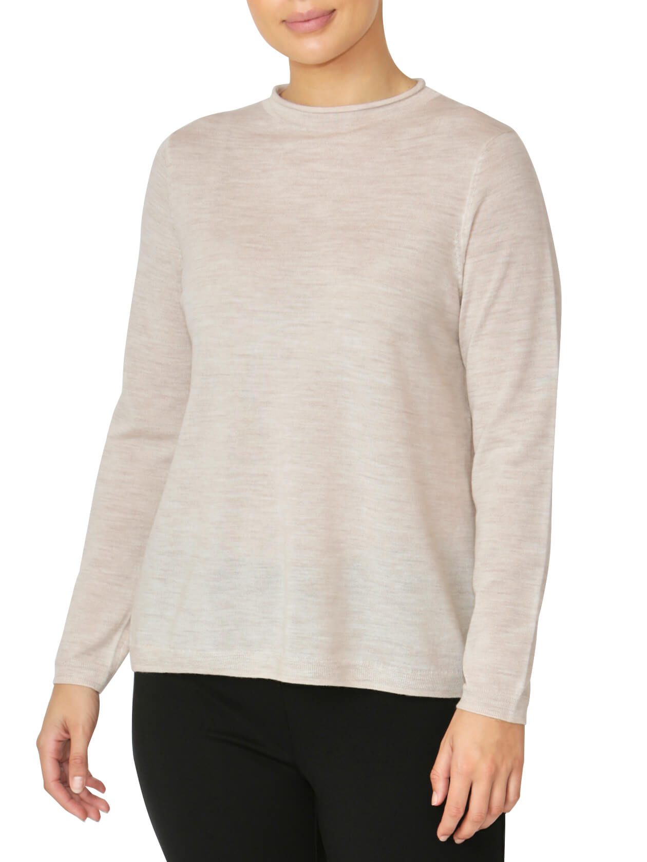 Gwen Oatmeal Funnel Neck Sweater