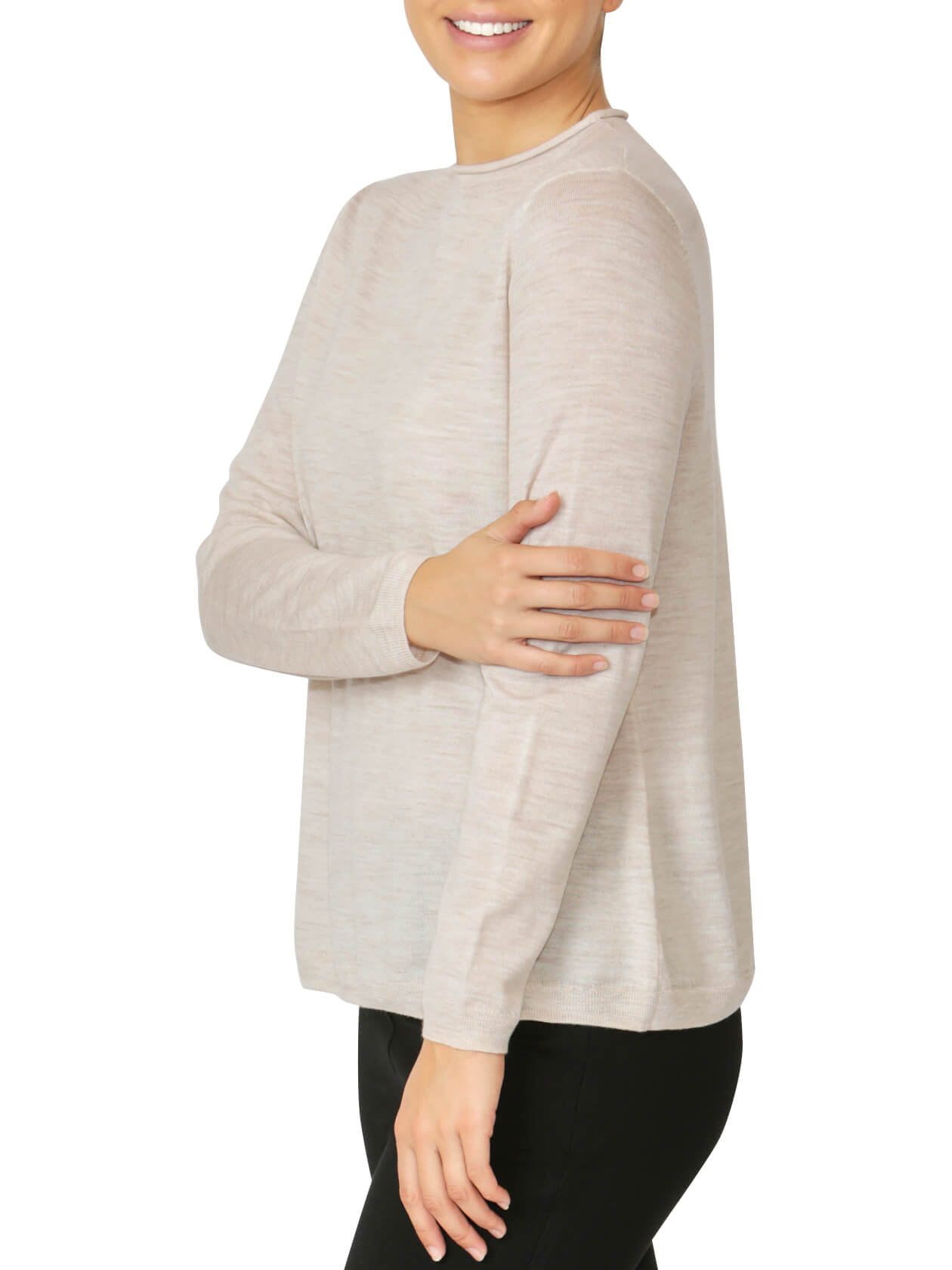 Gwen Oatmeal Funnel Neck Sweater
