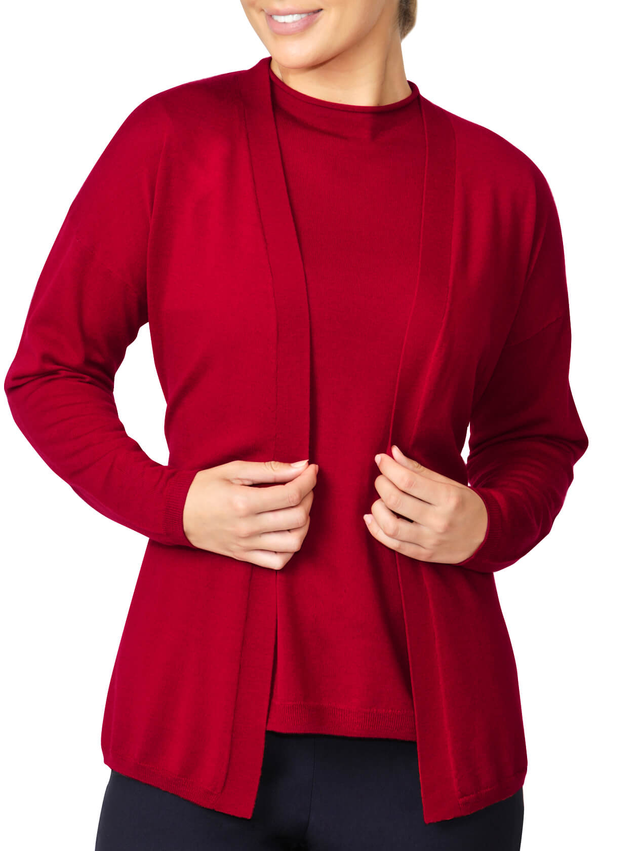 Gwen Red Funnel Neck Sweater