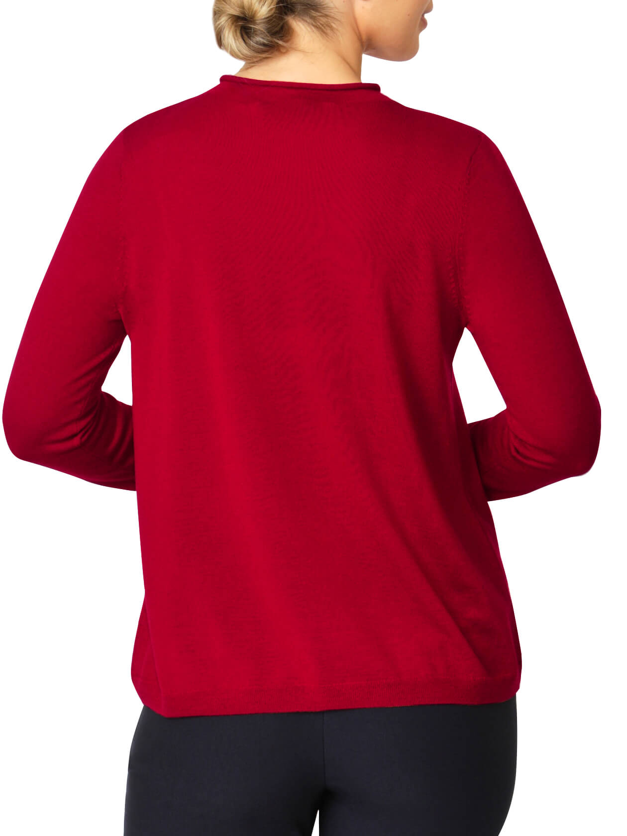Gwen Red Funnel Neck Sweater