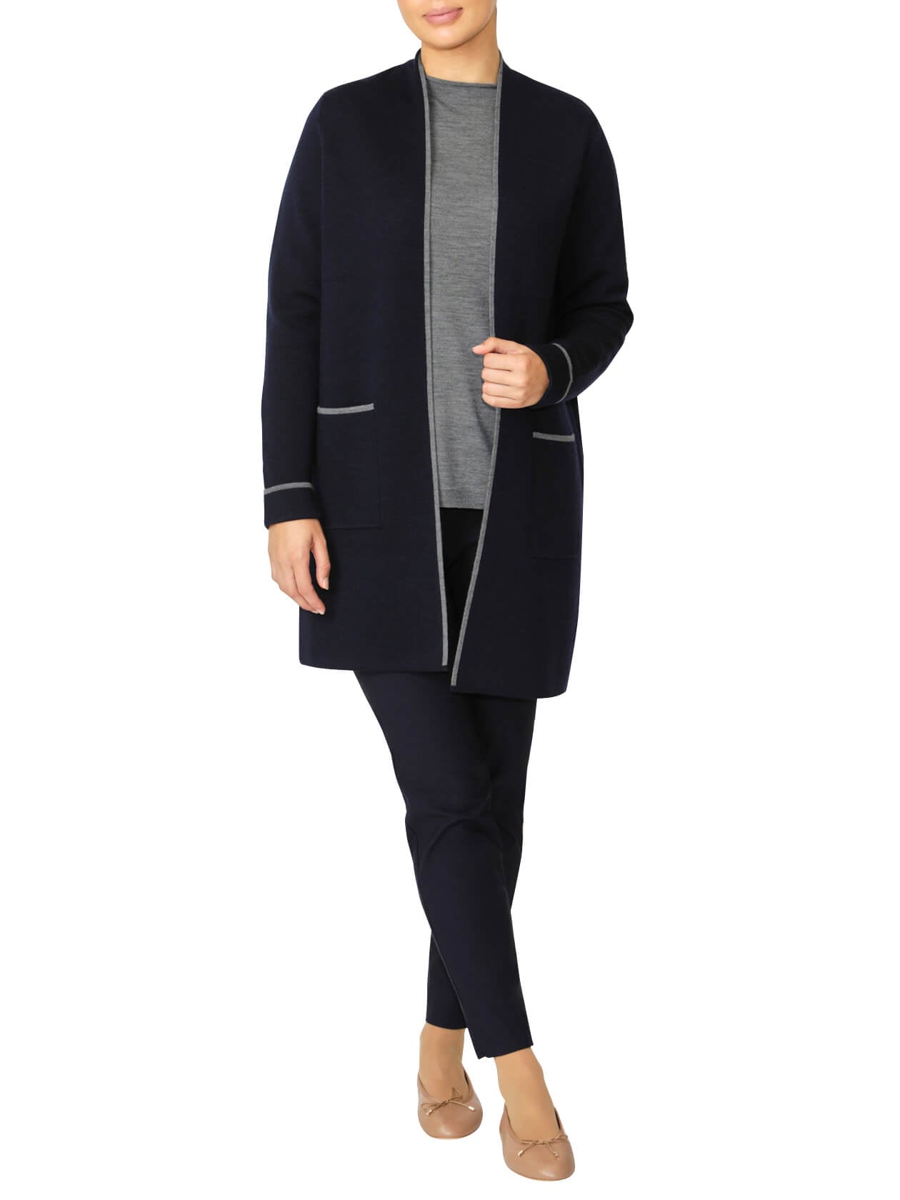 Cleo Navy Longline Cardigan