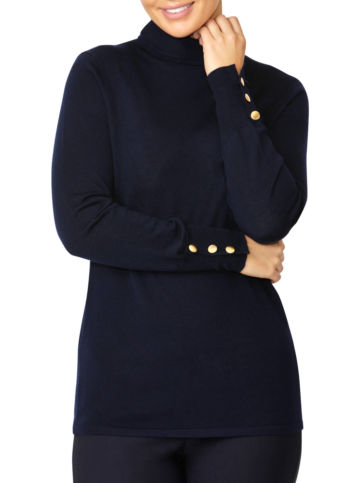 Blair Navy Turtleneck Sweater